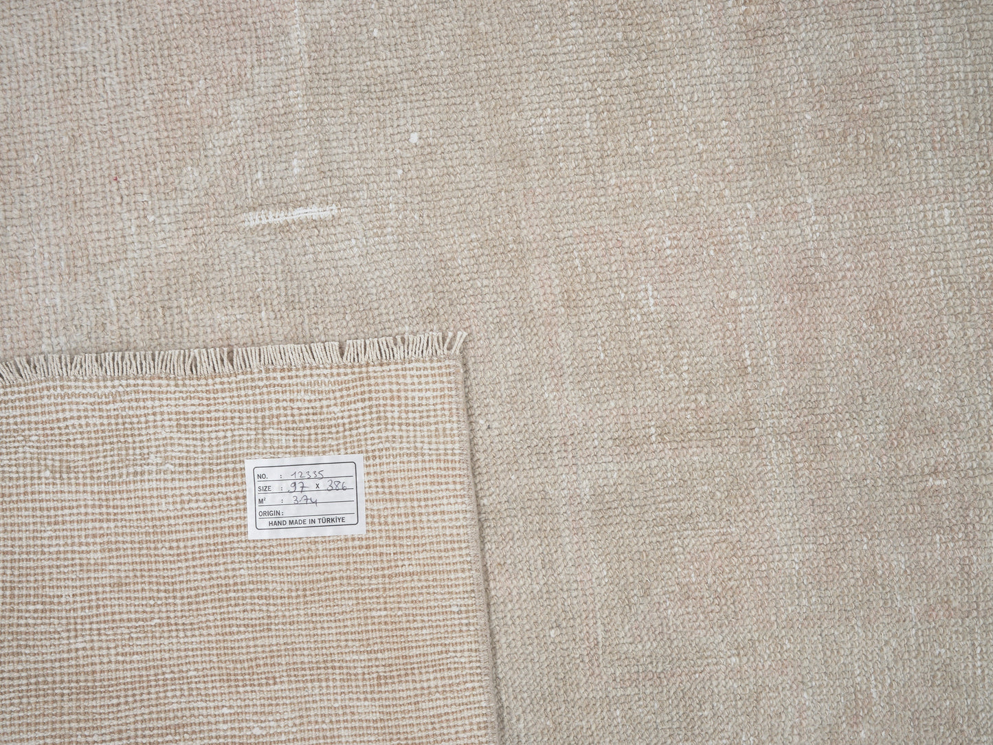 Oushak Runner, Carpet Runner, Turkish Runner, Vintage Runner, Handmade Runner Rug, Beige Rug, Hallway Runner, Rug Runner 3x13, 12335
