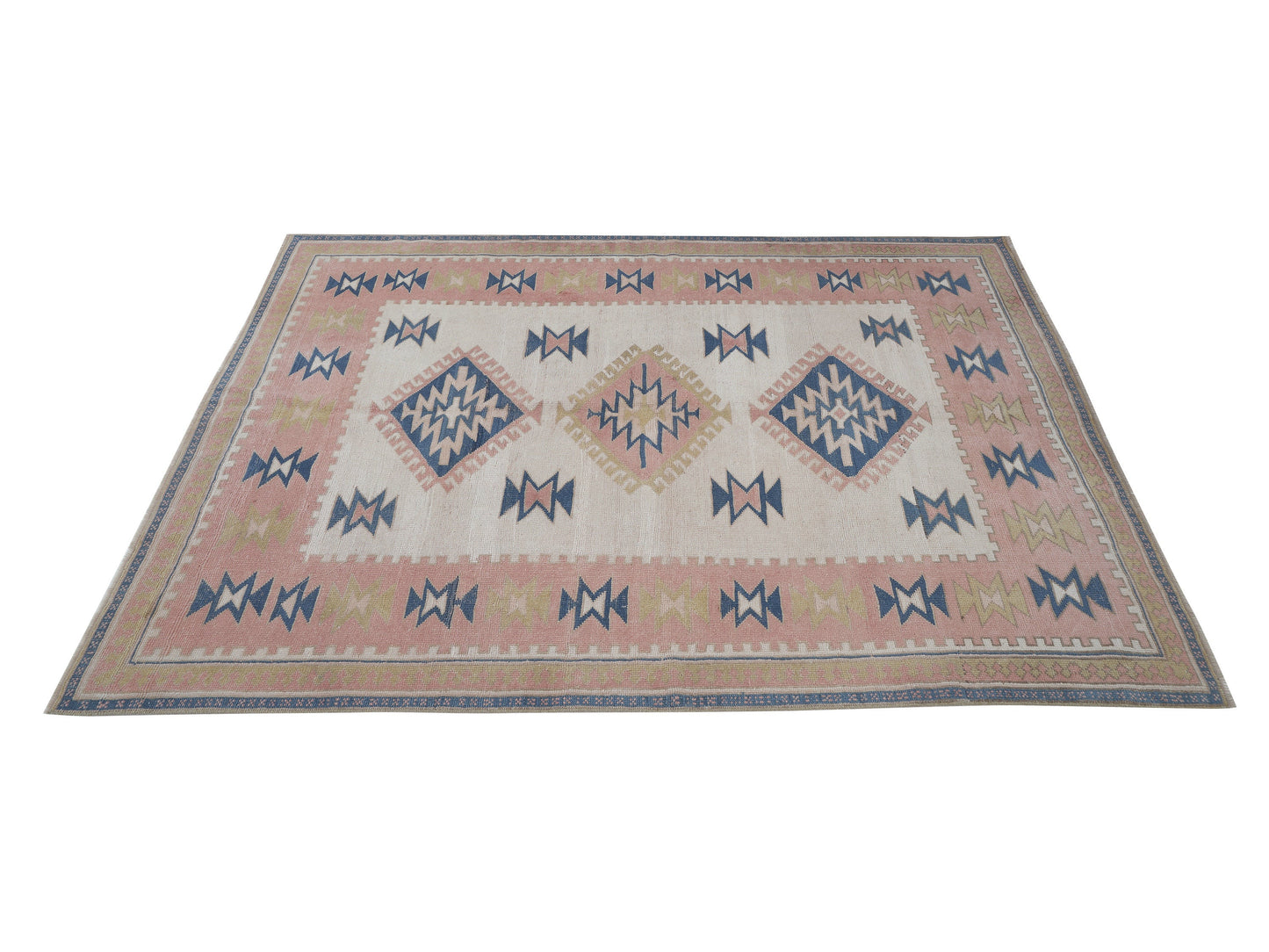 Carpet Rug, Rug 5x7, Turkish Rug, Oushak Rug, Vintage Rug, Handmade Rug, Area Rug, Anatolia Rug, Turkish Carpet, Kid Room Rug, 12439