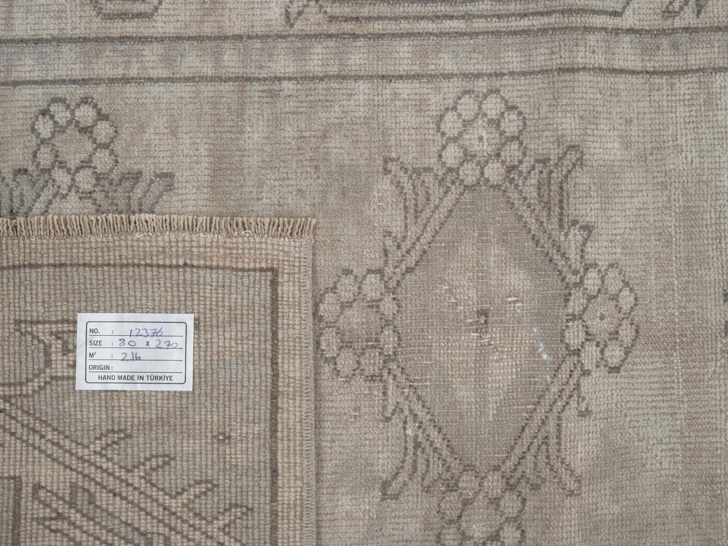 Turkish Handmade Runner Rug, Vintage Oushak Runner Rug, Carpet Runner, Long Runner, Hallway Runner, Rug Runner, Runner Rug 3x9, 12376