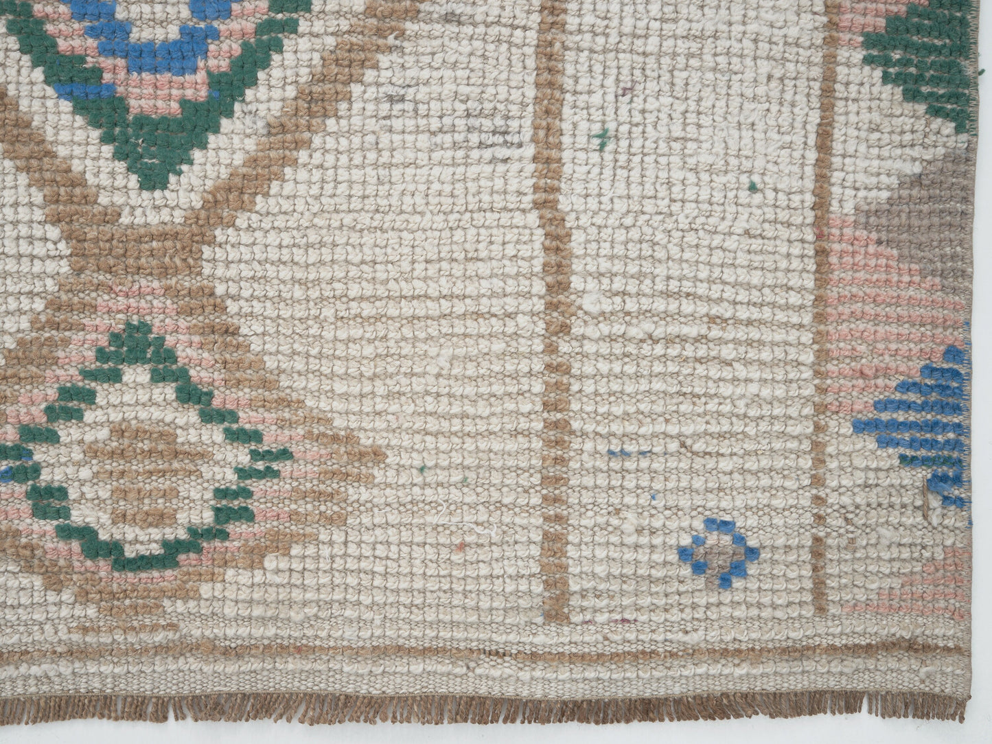 Turkish Vintage Runner Rug, Oushak Handmade Runner Rug, Neutral Muted Rug, Kitchen Runner, Rug Runner, Kilim Runner, Runner Rug 4x10, 12513