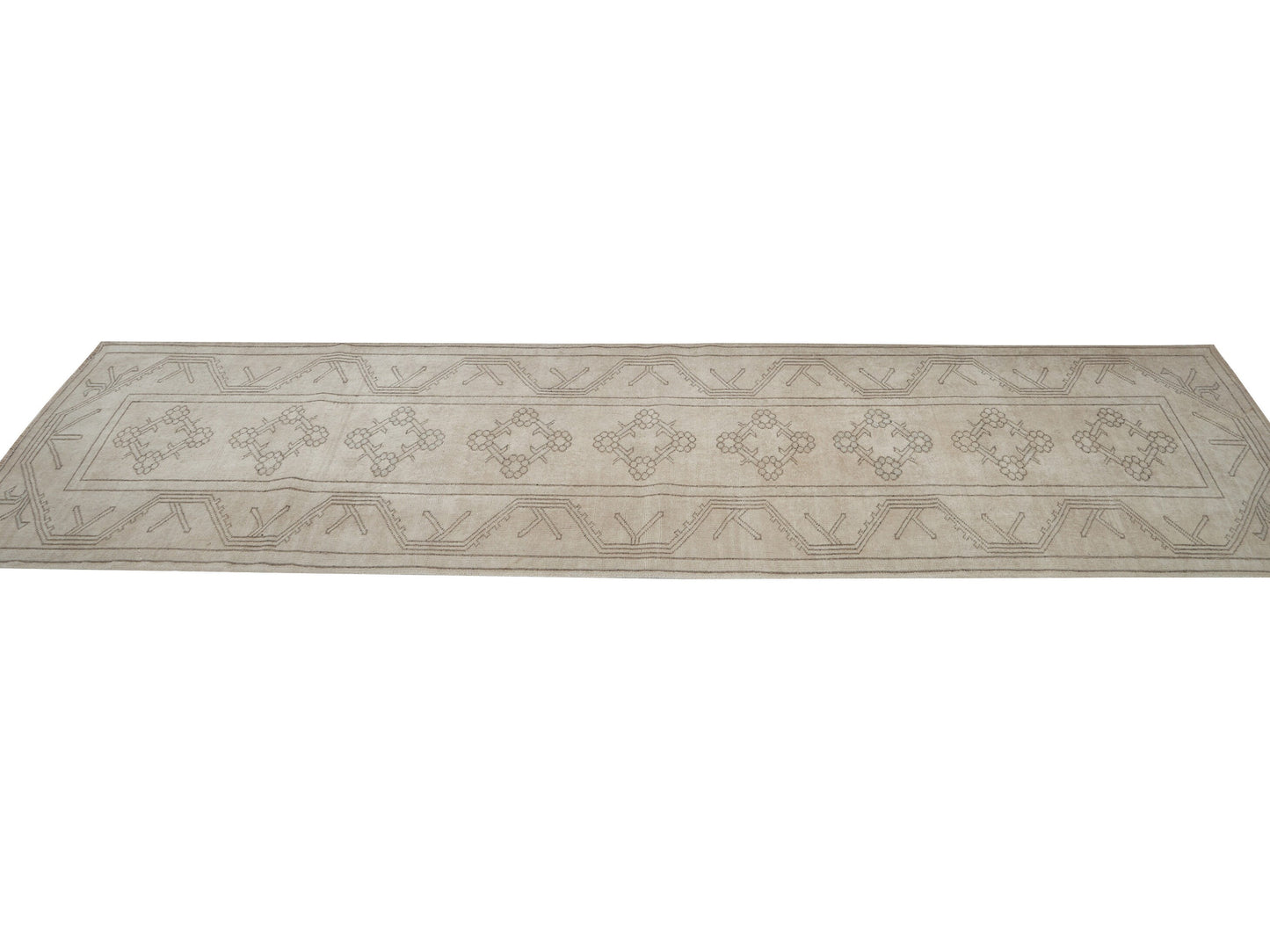 Vintage Antique Runner Rug, Turkish Oushak Runner Rug, Handmade Faded Runner Rug, Scandinavian Rug, Hallway Runner, Runner Rug 3x9, 12521