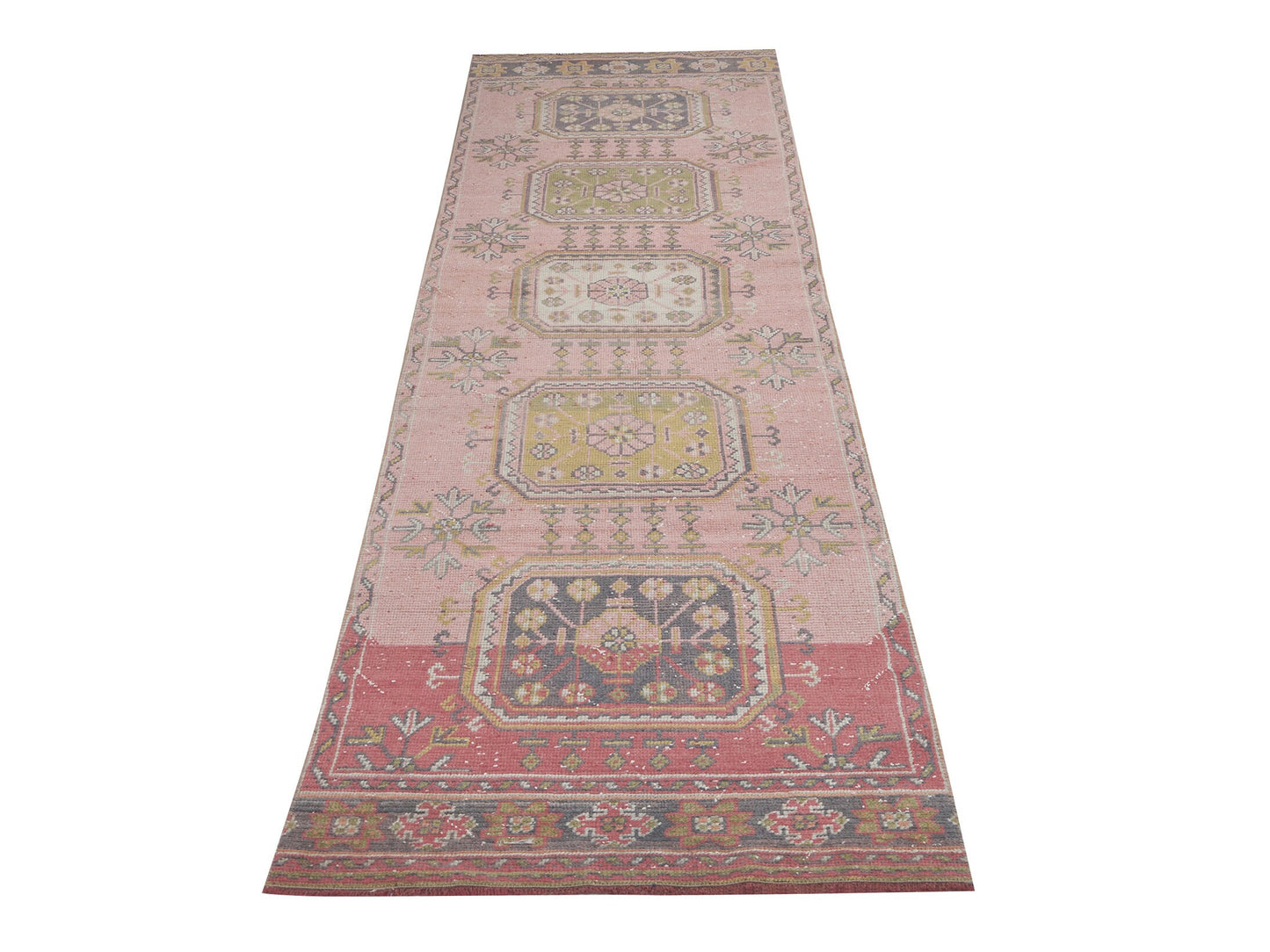Runner Rug 3x11, Handmade Runner Rug, Turkish Runner, Oushak Runner, Vintage Runner, Anatolia Rug, Bohemian Rug, Carpet Runner, 12511