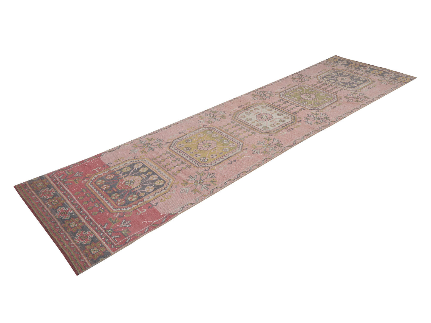 Runner Rug 3x11, Handmade Runner Rug, Turkish Runner, Oushak Runner, Vintage Runner, Anatolia Rug, Bohemian Rug, Carpet Runner, 12511