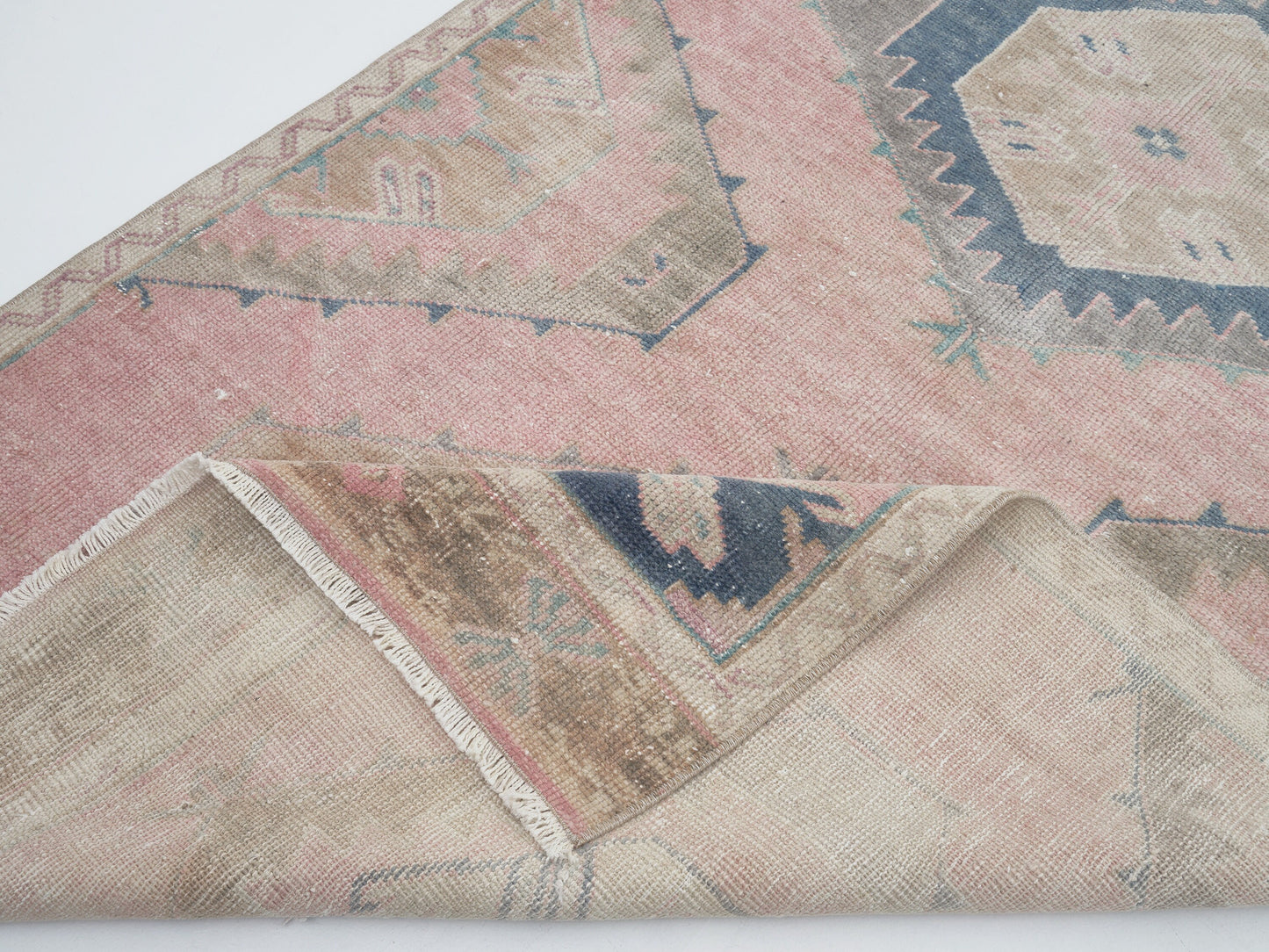 Carpet Runner, Oushak Handmade Runner Rug, Turkish Eclectic Runner Rug, Vintage Runner, Rug Runner 4x11, Bohemian Rug, Long Runner, 12499