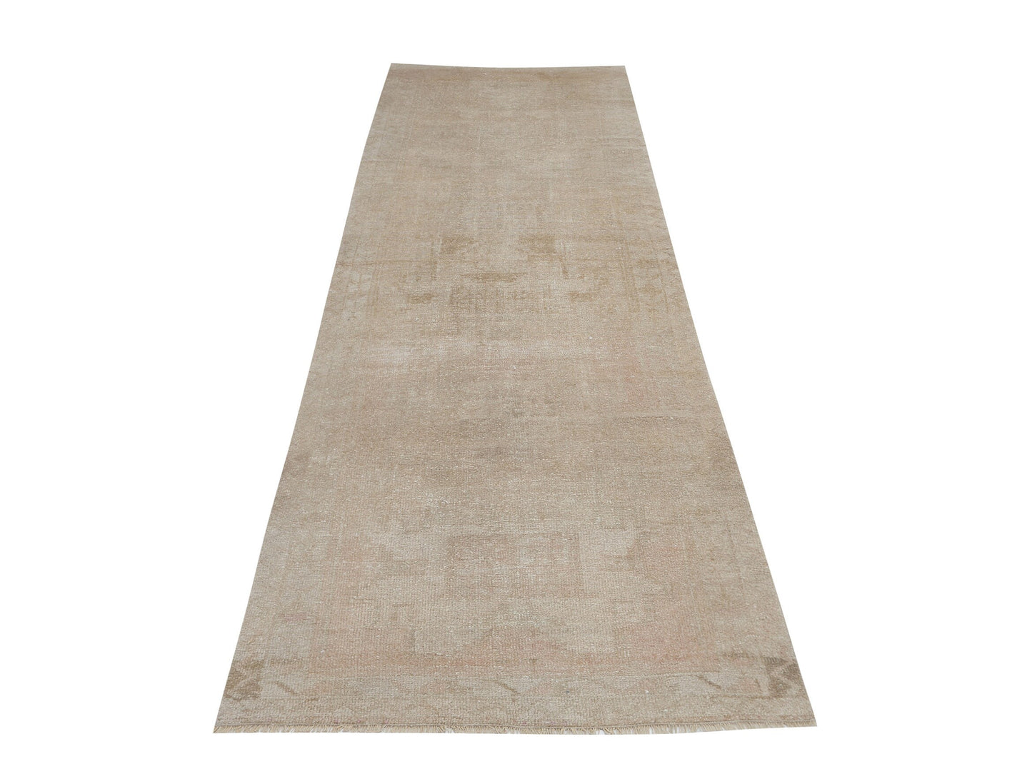 Carpet Runner, Oushak Handmade Runner Rug, Turkish Vintage Runner Rug, Neutral Rug, Hallway Runner, Scandinavian Rug, Runner Rug 3x11, 12453