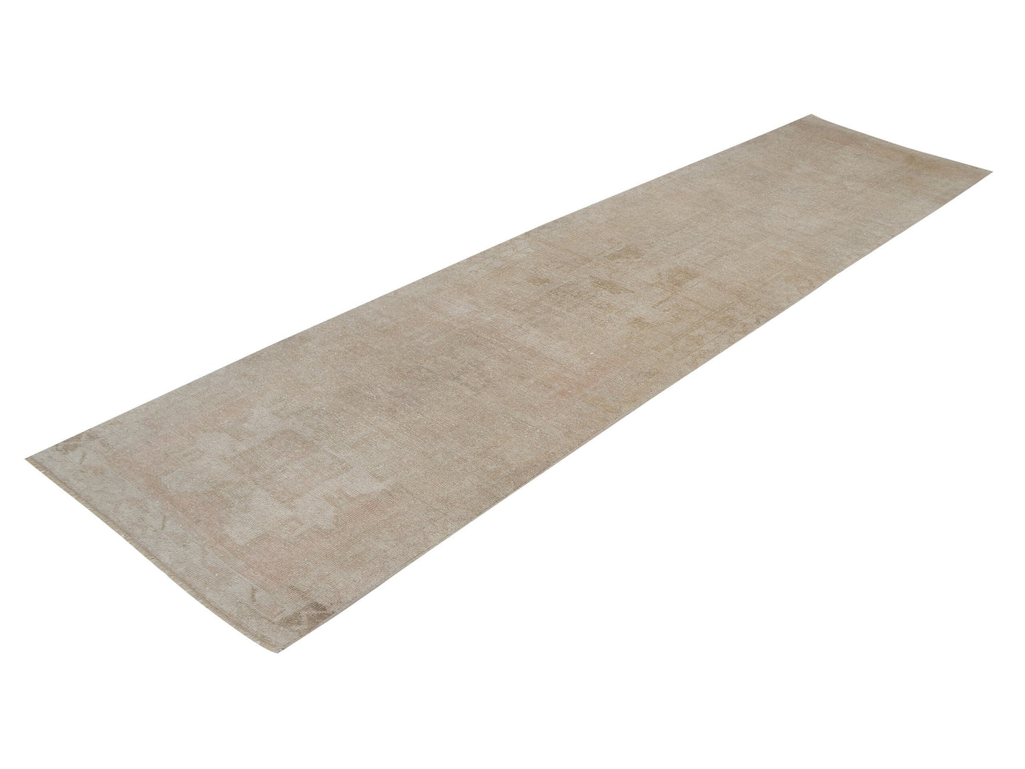 Carpet Runner, Oushak Handmade Runner Rug, Turkish Vintage Runner Rug, Neutral Rug, Hallway Runner, Scandinavian Rug, Runner Rug 3x11, 12453