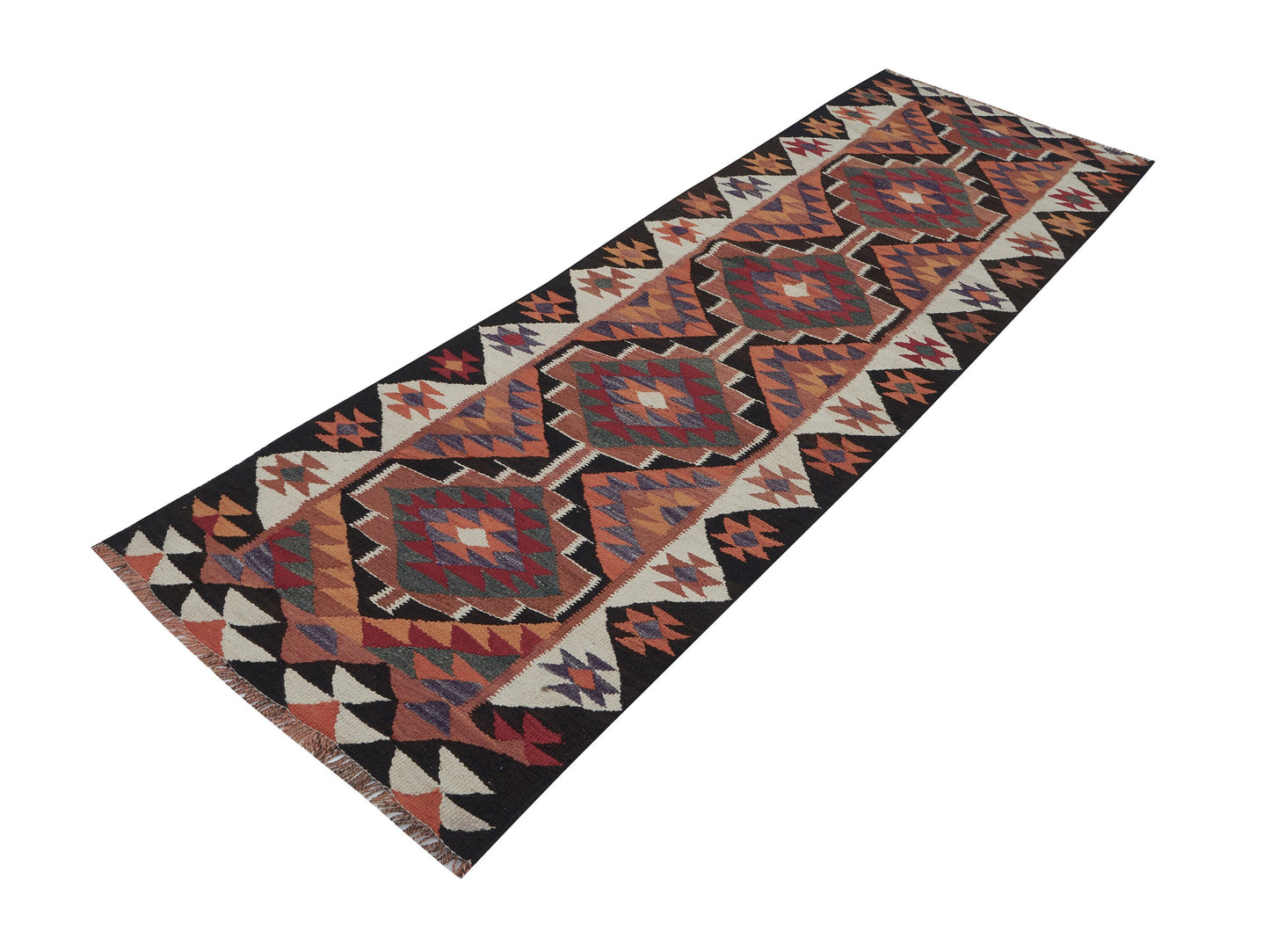 Rug Runner 3x10, Vintage Handmade Runner Rug, Kilim Runner Rug, Oushak Runner, Kilim Runner Rug, Long Narrow Runner Rug, 11422