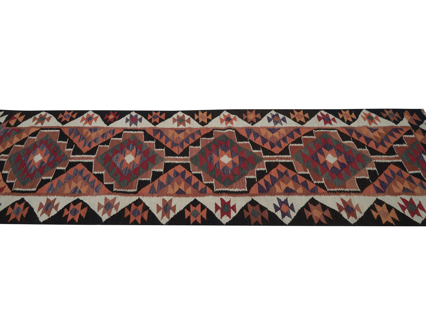 Rug Runner 3x10, Vintage Handmade Runner Rug, Kilim Runner Rug, Oushak Runner, Kilim Runner Rug, Long Narrow Runner Rug, 11422