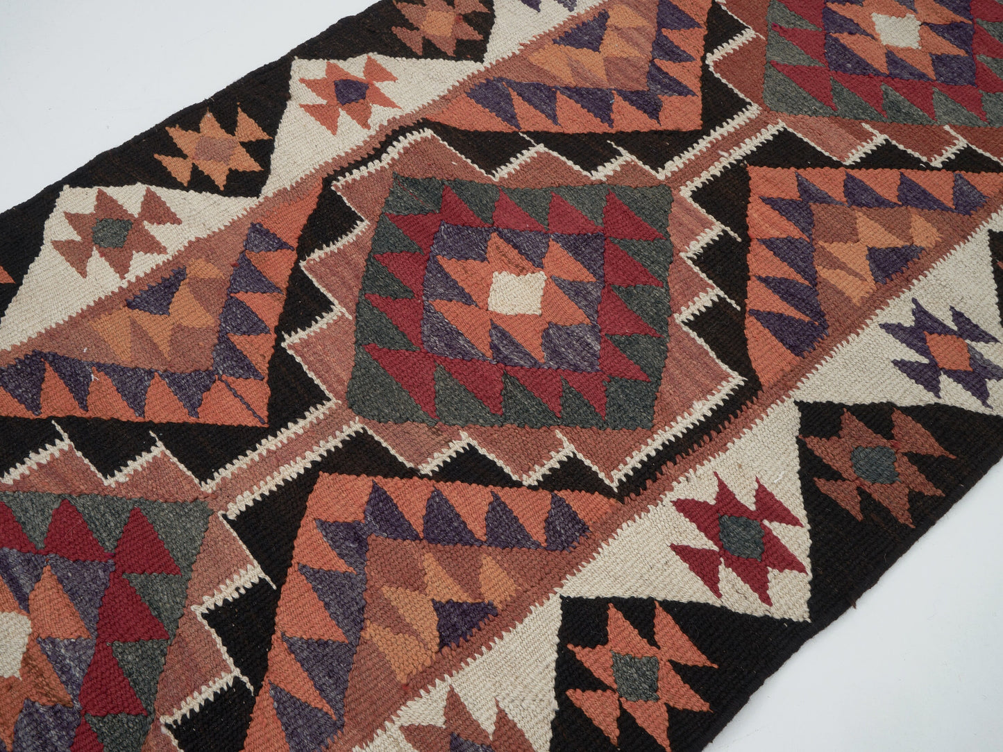 Rug Runner 3x10, Vintage Handmade Runner Rug, Kilim Runner Rug, Oushak Runner, Kilim Runner Rug, Long Narrow Runner Rug, 11422