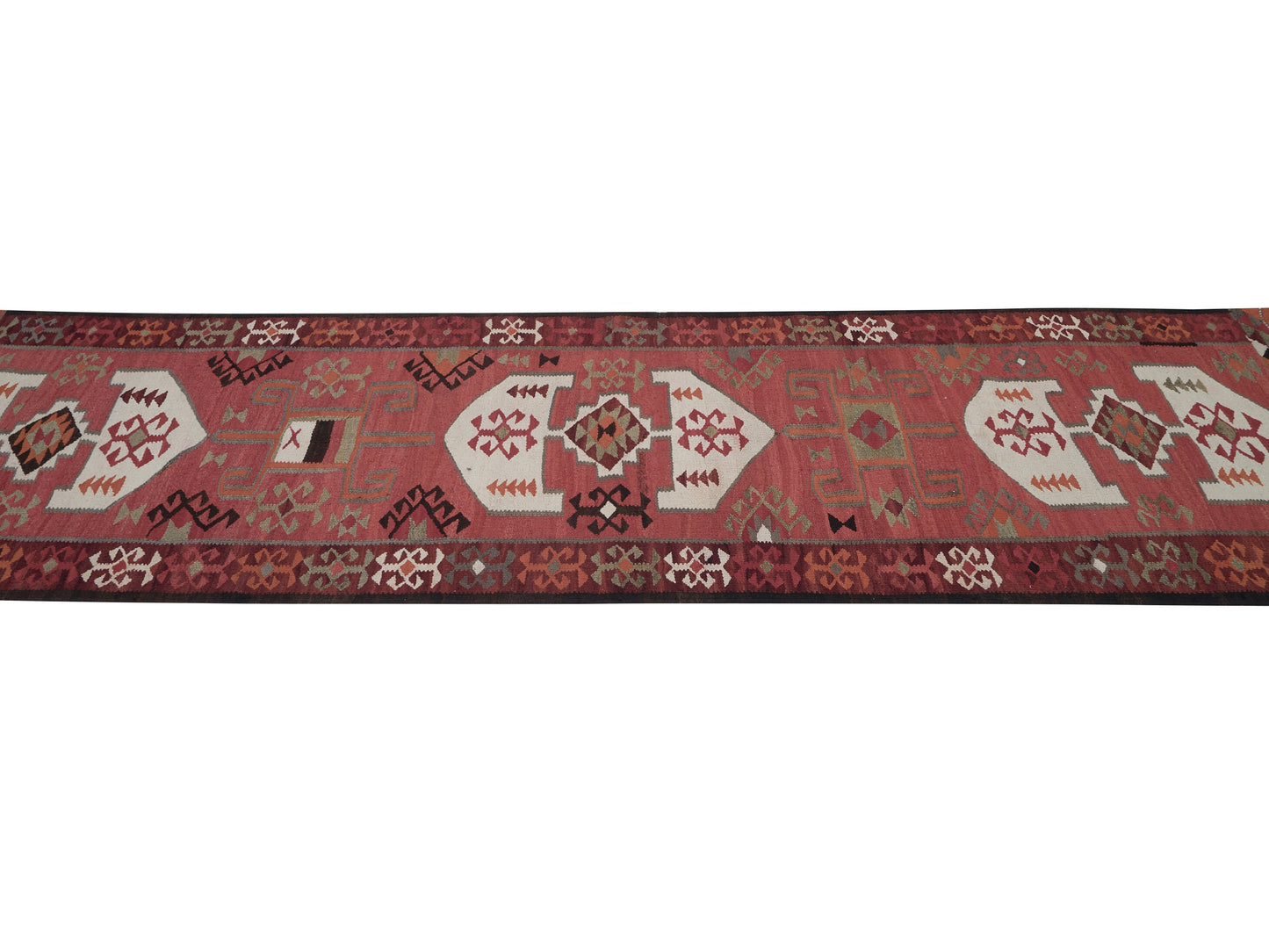 Vintage Handmade Runner Rug, Oushak Eclectic Runner Rug, Turkish Runner, Bohemian Rug, Kilim Runner Rug,Anatolia Rug, Runner Rug 3x10, 11436