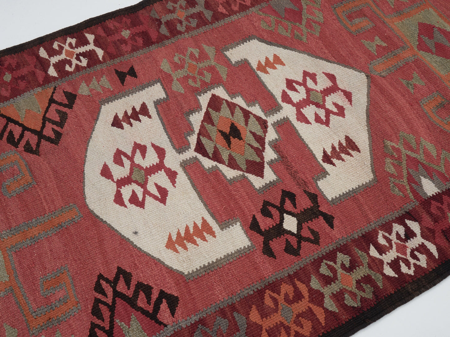 Vintage Handmade Runner Rug, Oushak Eclectic Runner Rug, Turkish Runner, Bohemian Rug, Kilim Runner Rug,Anatolia Rug, Runner Rug 3x10, 11436
