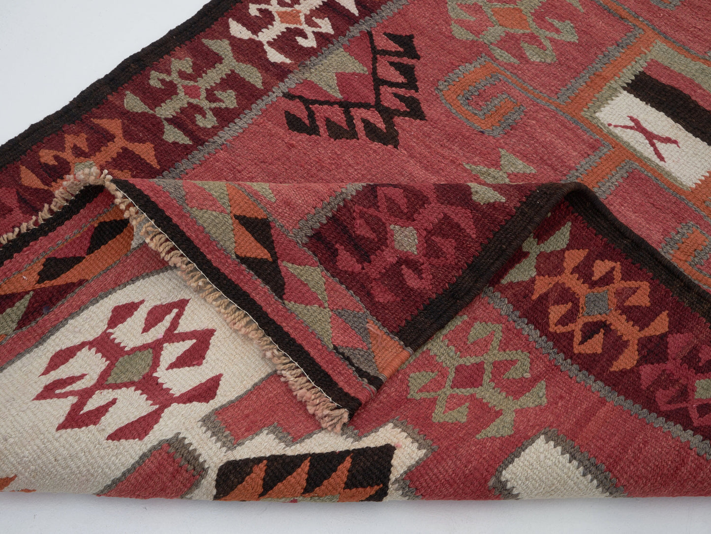 Vintage Handmade Runner Rug, Oushak Eclectic Runner Rug, Turkish Runner, Bohemian Rug, Kilim Runner Rug,Anatolia Rug, Runner Rug 3x10, 11436