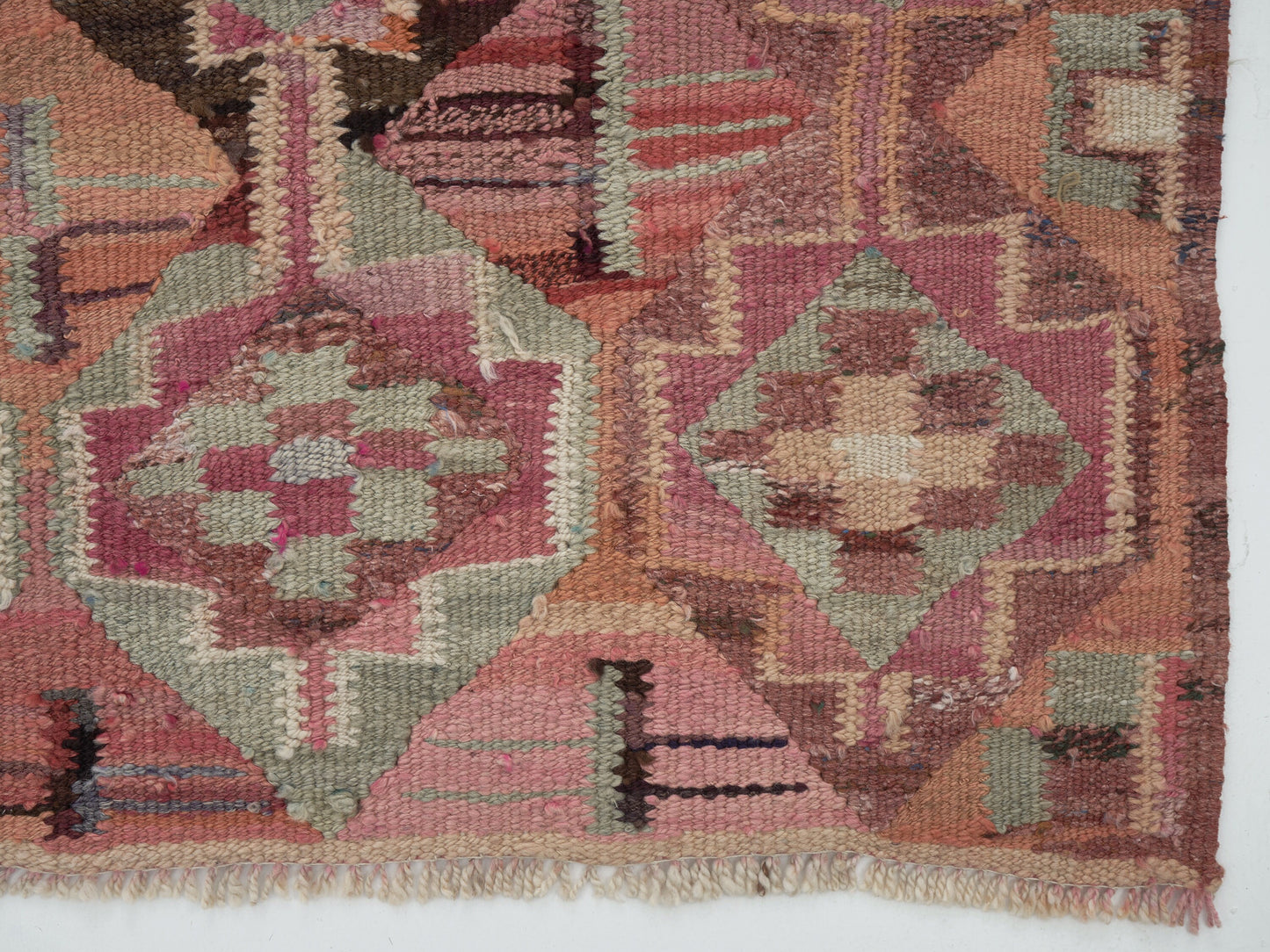 Handmade Runner Rug, Turkish Oushak Eclectic Runner Rug, Vintage Runner, Hallway Runner, Bohemian Rug, Kilim Runner, Rug Runner 3x10, 11430