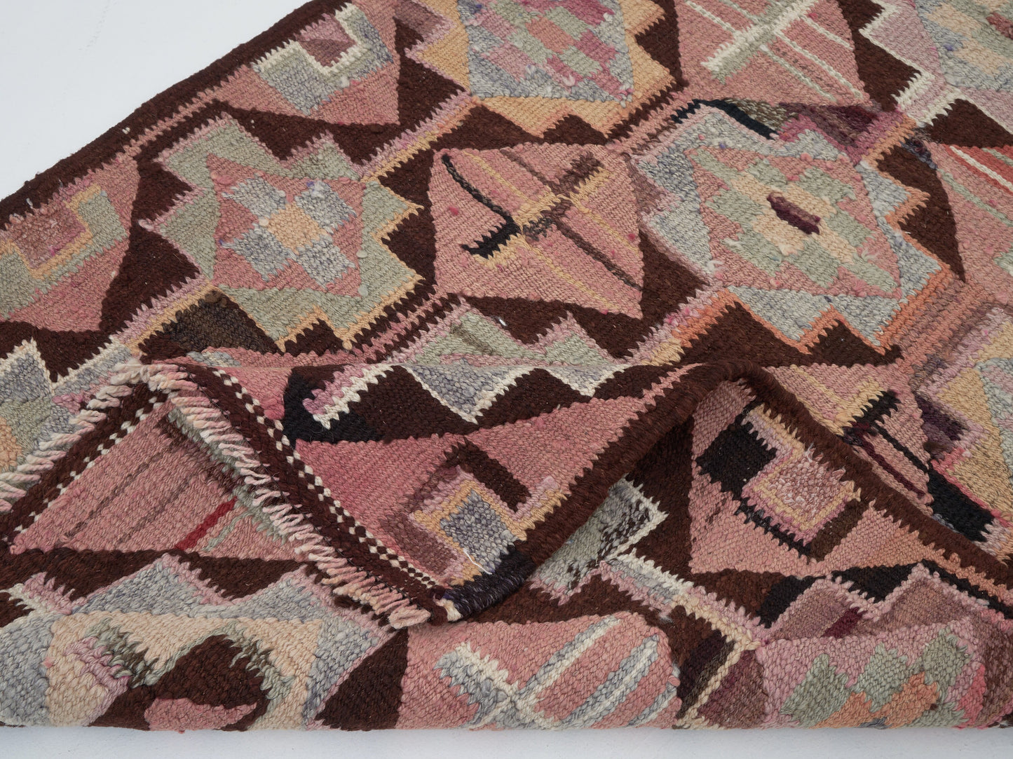 Handmade Runner Rug, Turkish Oushak Eclectic Runner Rug, Vintage Runner, Hallway Runner, Bohemian Rug, Kilim Runner, Rug Runner 3x10, 11430