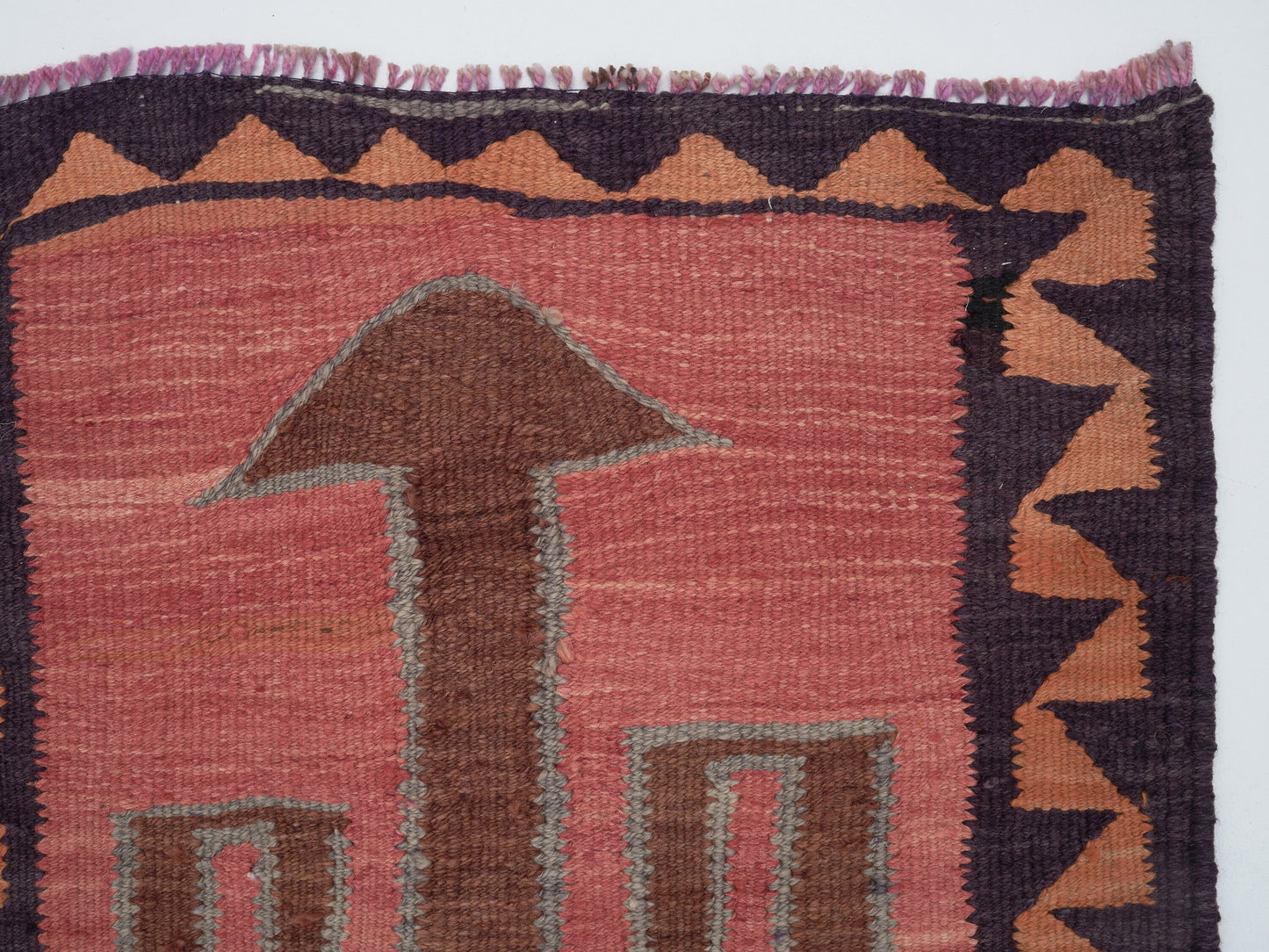 Kilim Runner Rug, Oushak Vintage Runner Rug, Turkish Eclectic Runner Rug, Long Runner, Bohemian Rug, Hallway Runner, Runner Rug 3x12, 11428