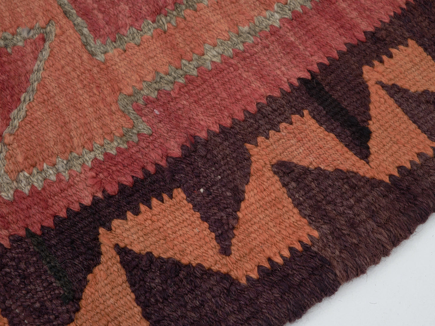 Kilim Runner Rug, Oushak Vintage Runner Rug, Turkish Eclectic Runner Rug, Long Runner, Bohemian Rug, Hallway Runner, Runner Rug 3x12, 11428
