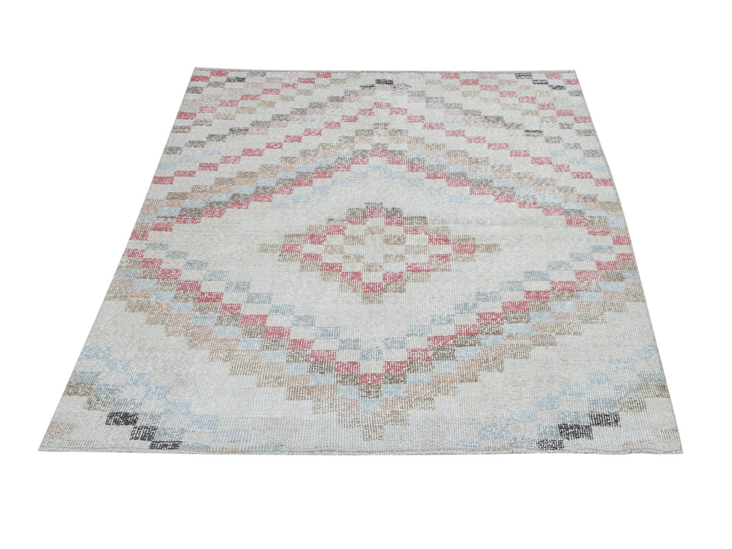 Vintage Handmade Area Rug, Turkish Oushak Unique Rug, Neutral Floor Rug, Living Room Rug, Turkey Rug, Vintage Carpet, Rug 4x6, 12428