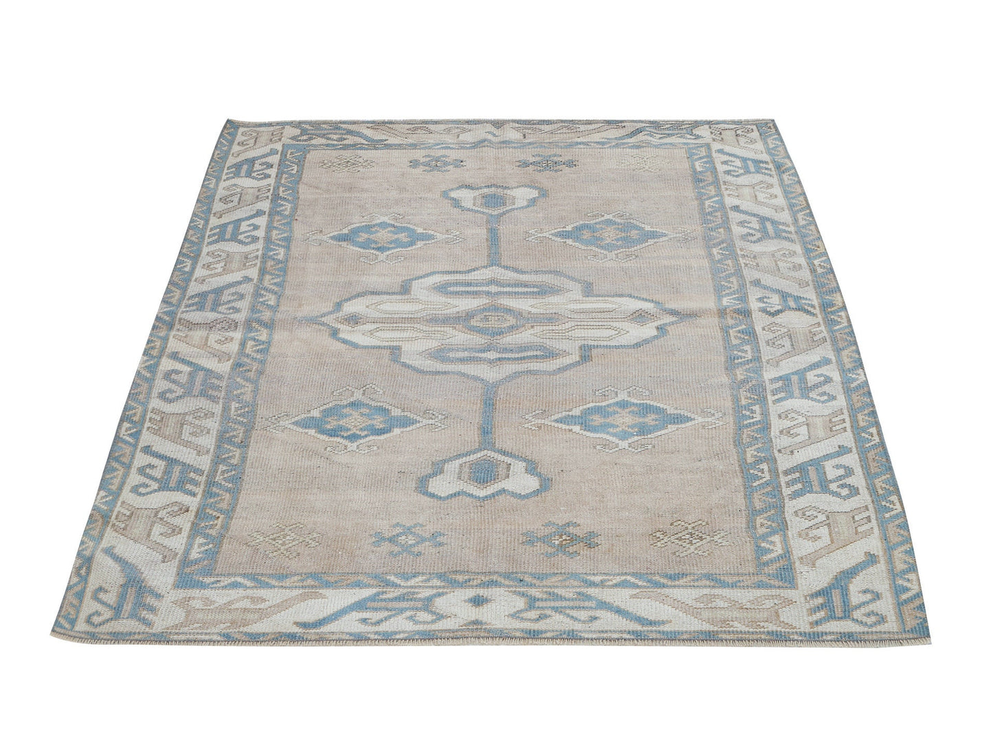 Vintage Handmade Area Rug, Turkish Oushak Eclectic Rug, Anatolia Rug, Bohemian Rug, Living Room Rug, Carpet Rug, Turkey Rug, Rug 4x6, 12430