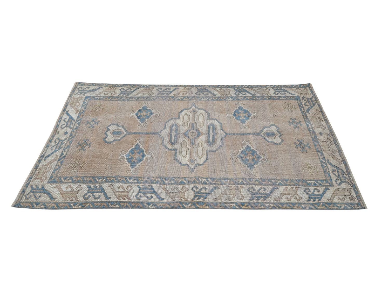 Vintage Handmade Area Rug, Turkish Oushak Eclectic Rug, Anatolia Rug, Bohemian Rug, Living Room Rug, Carpet Rug, Turkey Rug, Rug 4x6, 12430
