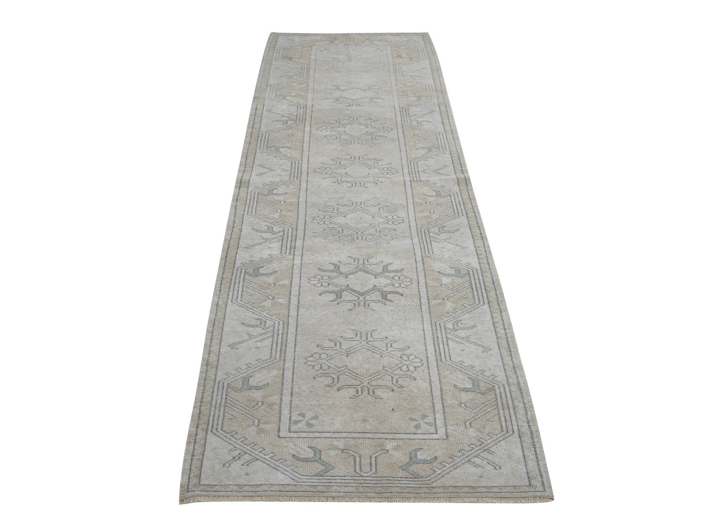 Turkish Vintage Oushak Runner Rug, Handmade Rustic Runner Rug, Carpet Runner, Long Narrow Runner Rug, Kitchen Runner, Runner Rug 3x10, 12420