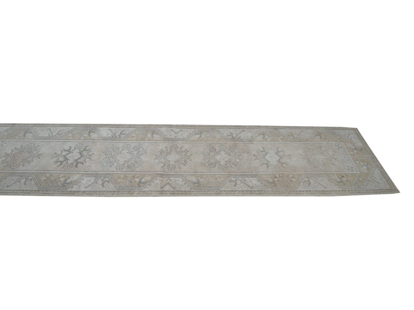 Turkish Vintage Oushak Runner Rug, Handmade Rustic Runner Rug, Carpet Runner, Long Narrow Runner Rug, Kitchen Runner, Runner Rug 3x10, 12420
