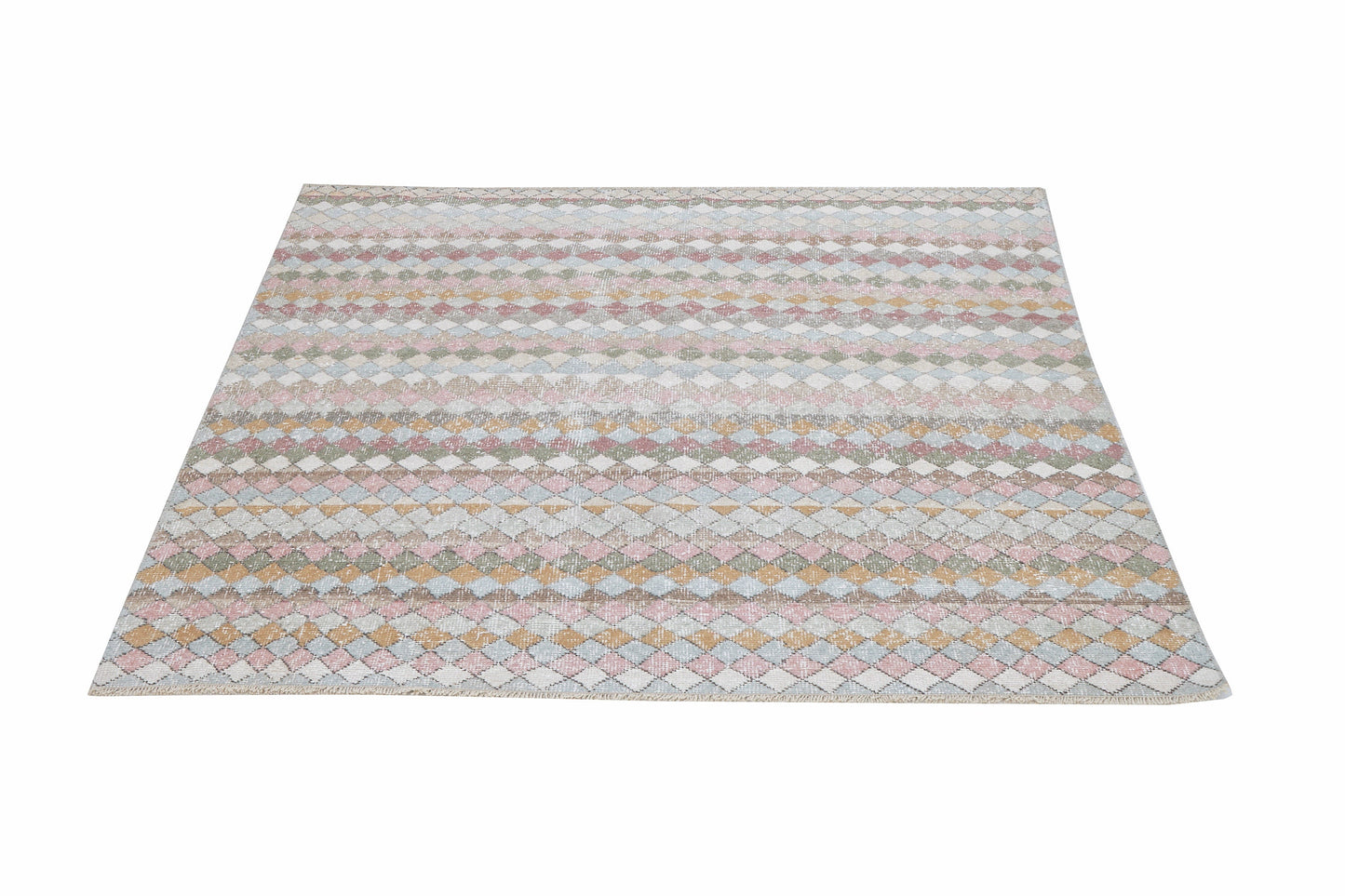 Small Turkish Rug, 4x6 Turkish Oushak Vintage Rug, Boho Handmade Small Carpet Rug, Anatolia Rug, Entryway Rug, Door Mat, Bath Mat , 12311