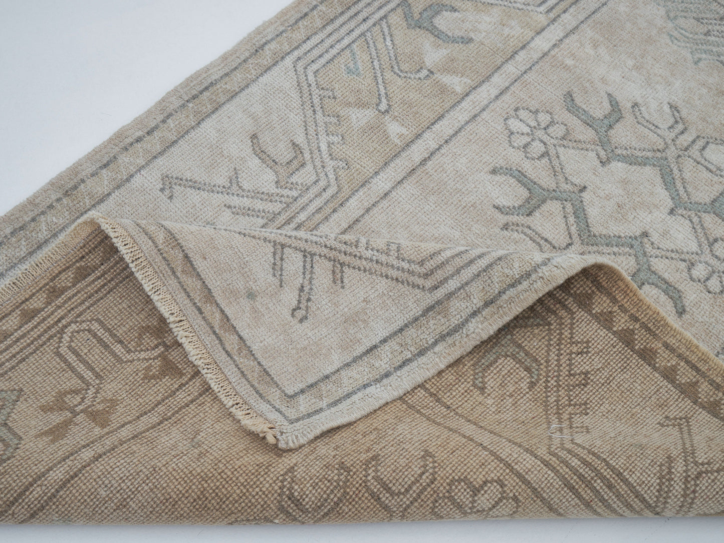 Turkish Vintage Oushak Runner Rug, Handmade Rustic Runner Rug, Carpet Runner, Long Narrow Runner Rug, Kitchen Runner, Runner Rug 3x10, 12420