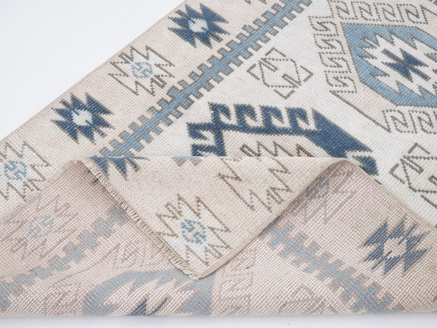 Turkish Vintage Rug, Handmade Area Rug, Oushak Rug 3x4, Neutral Muted Rug, Living Room Rug, Vintage Carpet, Carpet Rug, Turkey Rug, 12289