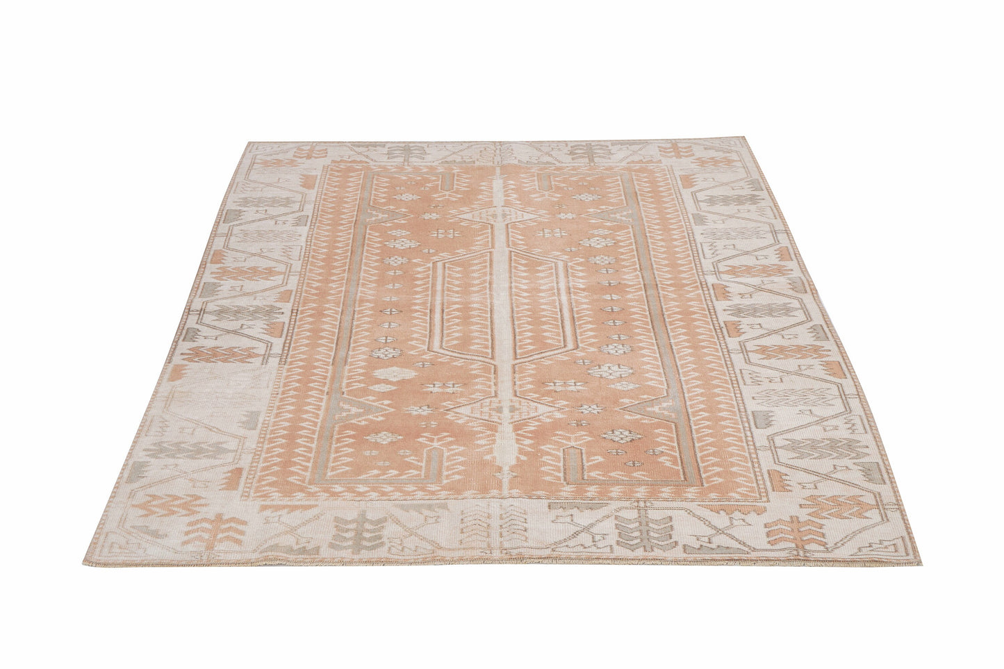 Turkish Vintage Oushak Rug, Handmade Area Unique Rug, Neutral Muted Rug, Living Room Rug, Turkish Carpet, Carpet Rug, Rug 4x6, 12304