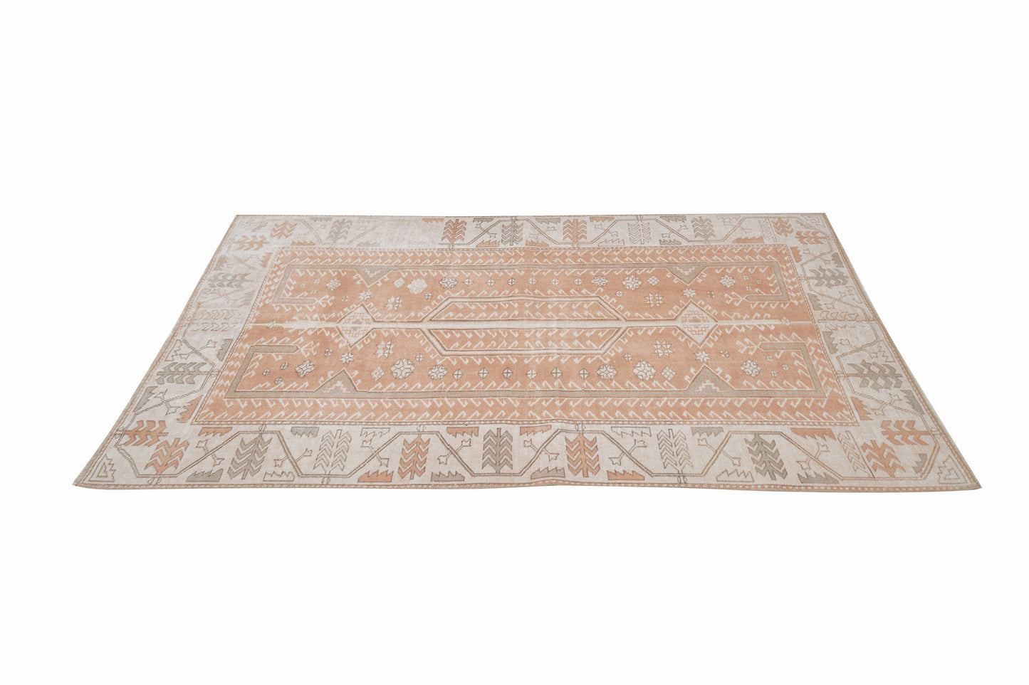 Turkish Vintage Oushak Rug, Handmade Area Unique Rug, Neutral Muted Rug, Living Room Rug, Turkish Carpet, Carpet Rug, Rug 4x6, 12304