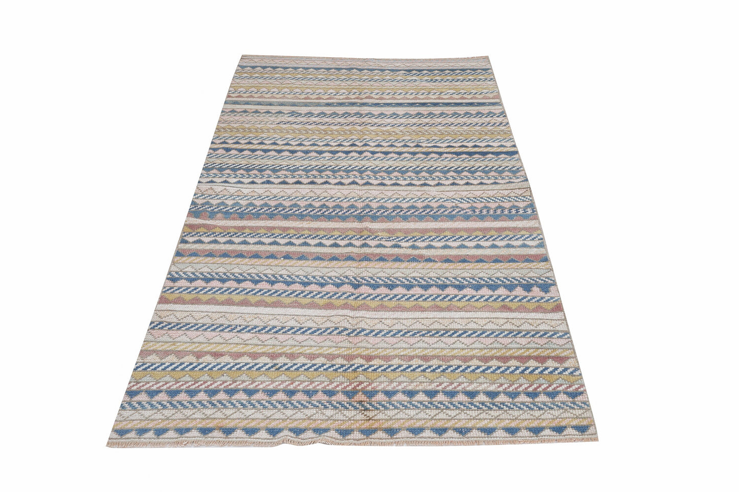 Oushak Vintage Rug, Handmade Eclectic Rug, Turkish Area Rug, Bohemian Rug, Living Room Rug, Rug 3x7, Carpet Rug, Turkish Carpet, 12307