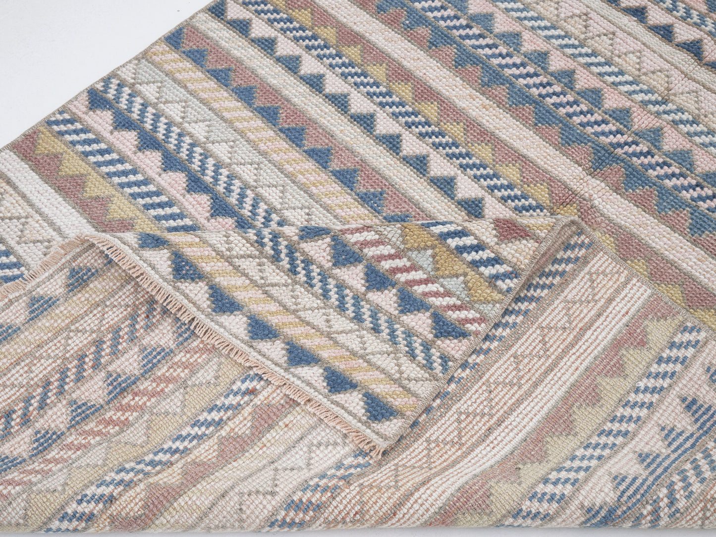Oushak Vintage Rug, Handmade Eclectic Rug, Turkish Area Rug, Bohemian Rug, Living Room Rug, Rug 3x7, Carpet Rug, Turkish Carpet, 12307