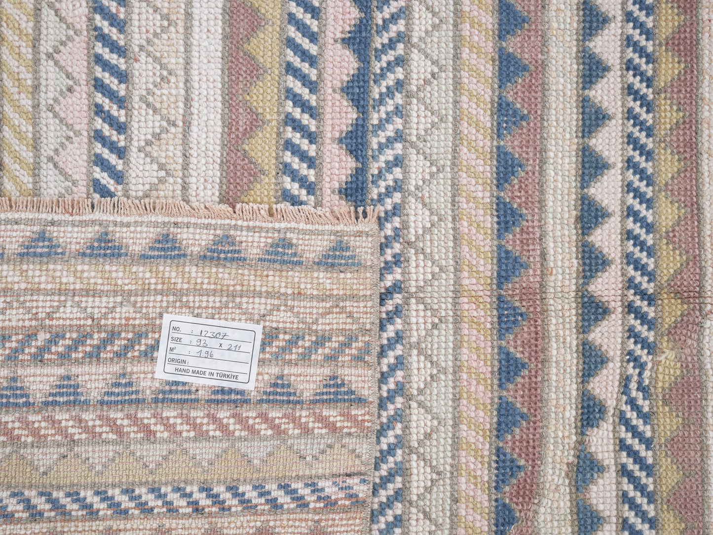Oushak Vintage Rug, Handmade Eclectic Rug, Turkish Area Rug, Bohemian Rug, Living Room Rug, Rug 3x7, Carpet Rug, Turkish Carpet, 12307
