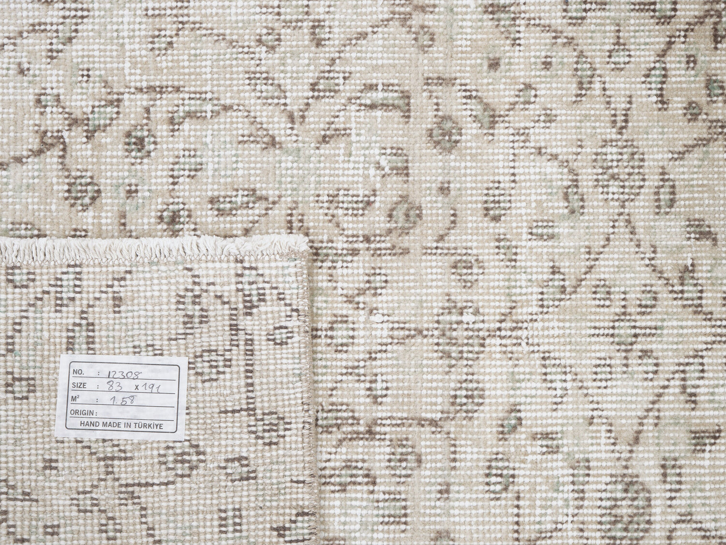 Vintage Handmade Area Rug, Turkish Oushak Rug, Neutral Rustic Rug, Office Rug, Primitive Rug, Turkey Rug, Rug 3x6, Vintage Carpet, 12308