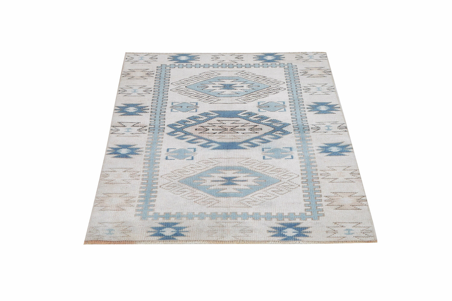 Turkish Vintage Oushak Rug, Handmade Area Rug, Neutral Floor Rug, Carpet Rug, Bohemian Rug, Turkey Rug, Rug 3x4, Vintage Carpet, 12320