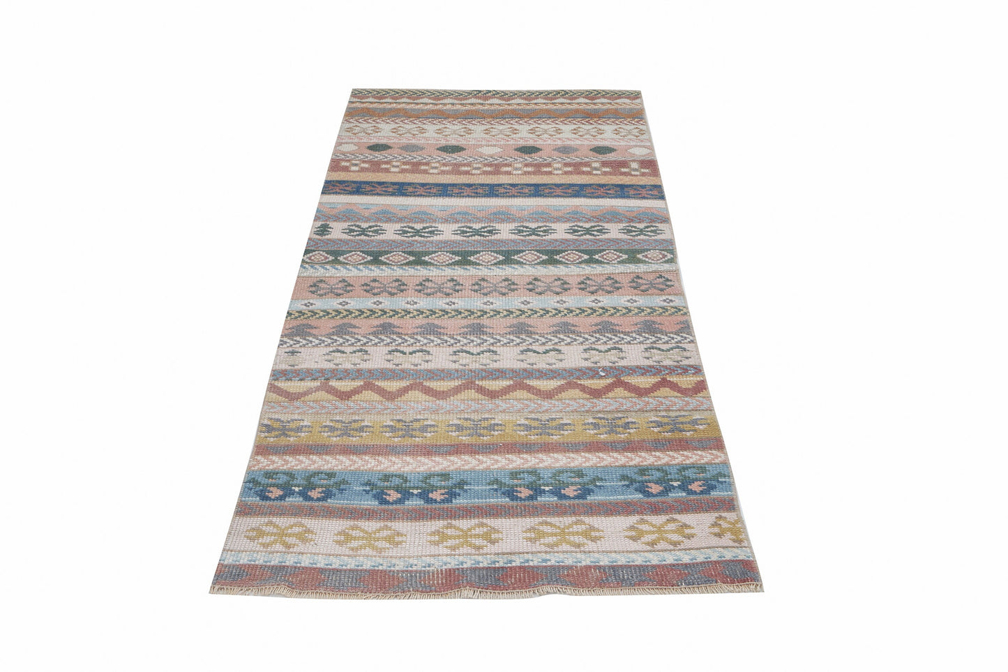 Handmade Oushak Rug, Vintage Area Rug, Turkish Eclectic Rug, Neutral Faded Rug, Bohemian Rug, Turkey Rug, Rug 3x6, Vintage Carpet, 12325
