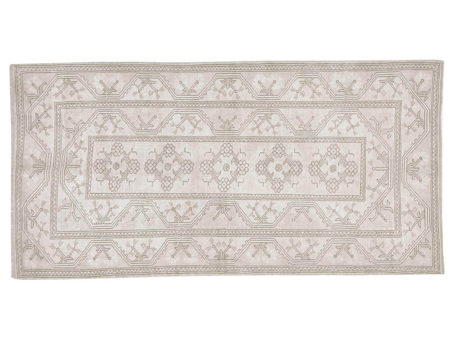 Oushak Rug, Area Rug, Neutral Rug, Handmade Rug, Turkish Rug, Vintage Rug, Living Room Rug, Rug 4x7, Scandinavian Rug, Turkey Rug, 12372
