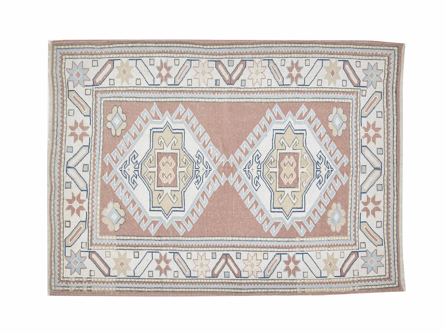 Turkish Rug, Vintage Rug, Handmade Rug, Oushak Rug, Area Rug, Bohemian Rug, Vintage Carpet, Turkey Rug, Rug 4x5, Oushak Carpet, 12283