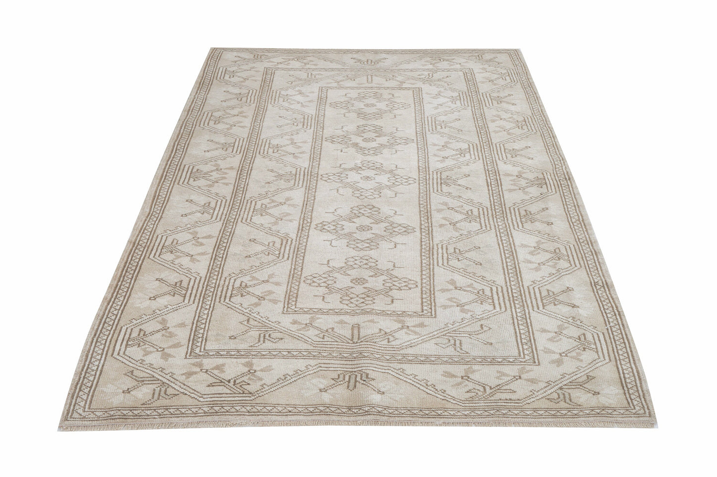 Oushak Rug, Area Rug, Neutral Rug, Handmade Rug, Turkish Rug, Vintage Rug, Living Room Rug, Rug 4x7, Scandinavian Rug, Turkey Rug, 12372