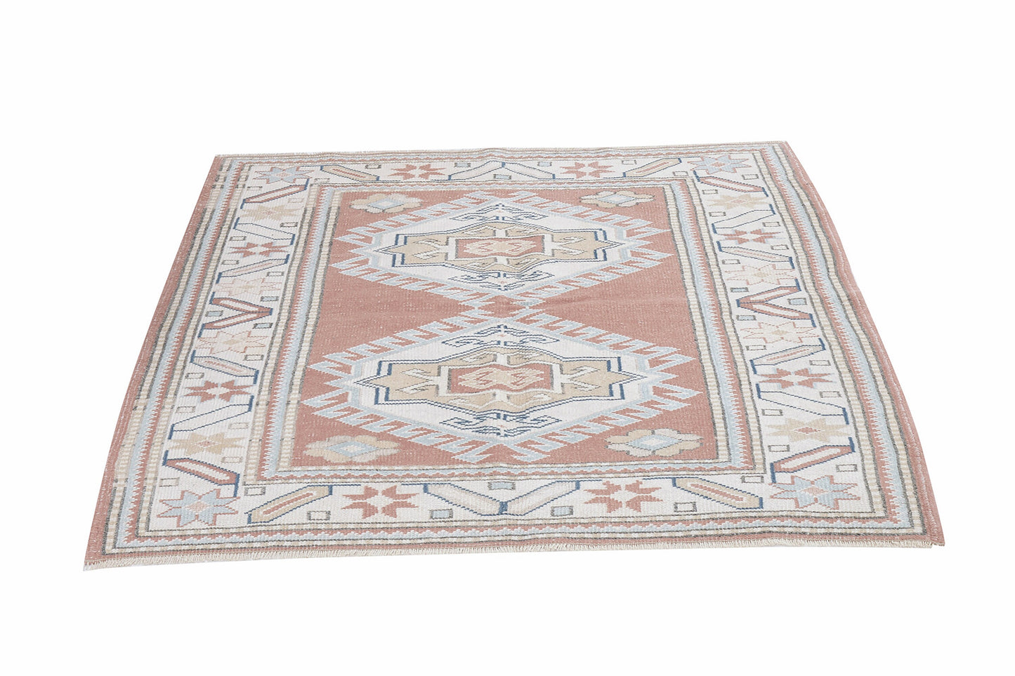 Turkish Rug, Vintage Rug, Handmade Rug, Oushak Rug, Area Rug, Bohemian Rug, Vintage Carpet, Turkey Rug, Rug 4x5, Oushak Carpet, 12283