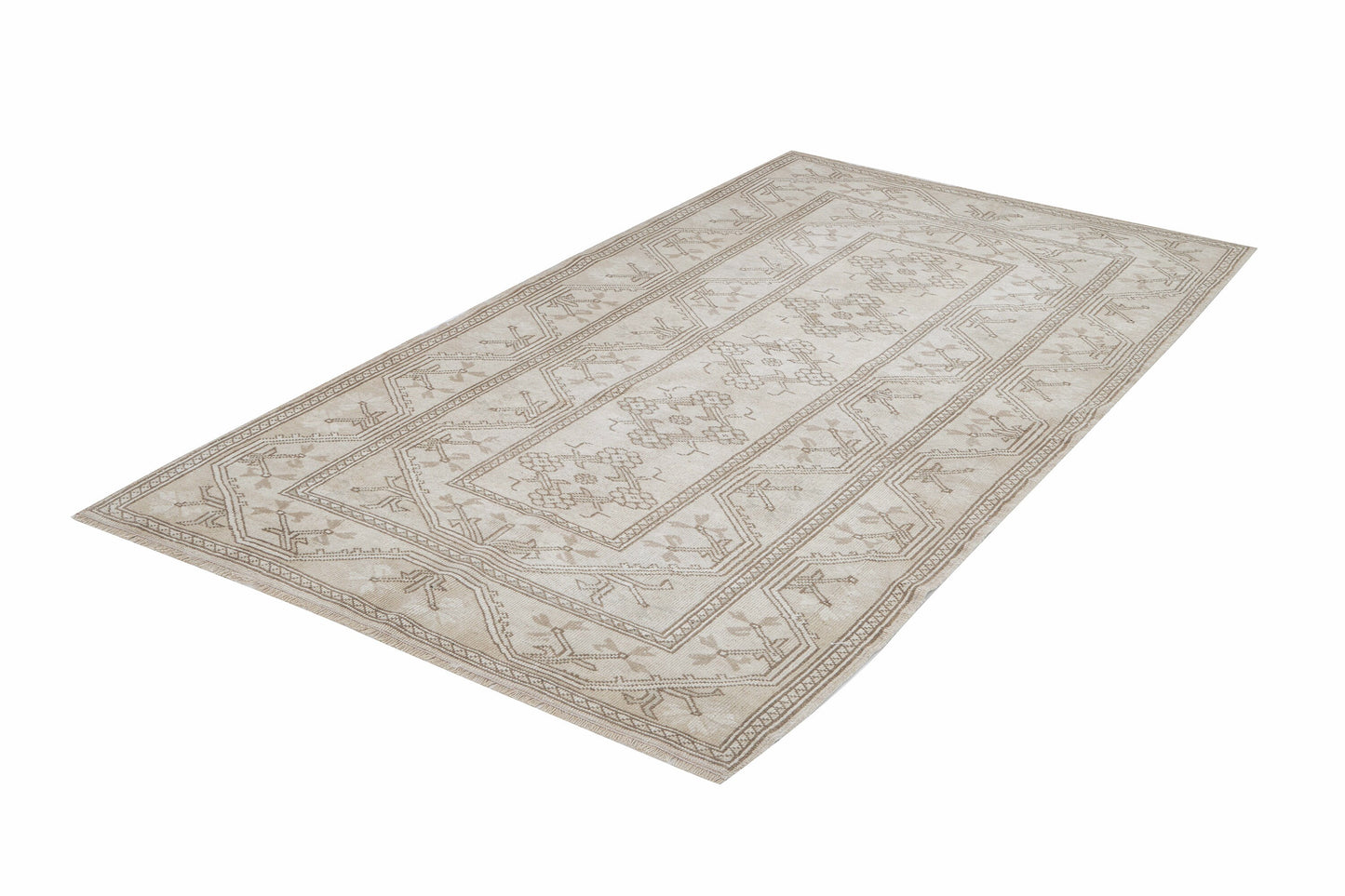 Oushak Rug, Area Rug, Neutral Rug, Handmade Rug, Turkish Rug, Vintage Rug, Living Room Rug, Rug 4x7, Scandinavian Rug, Turkey Rug, 12372