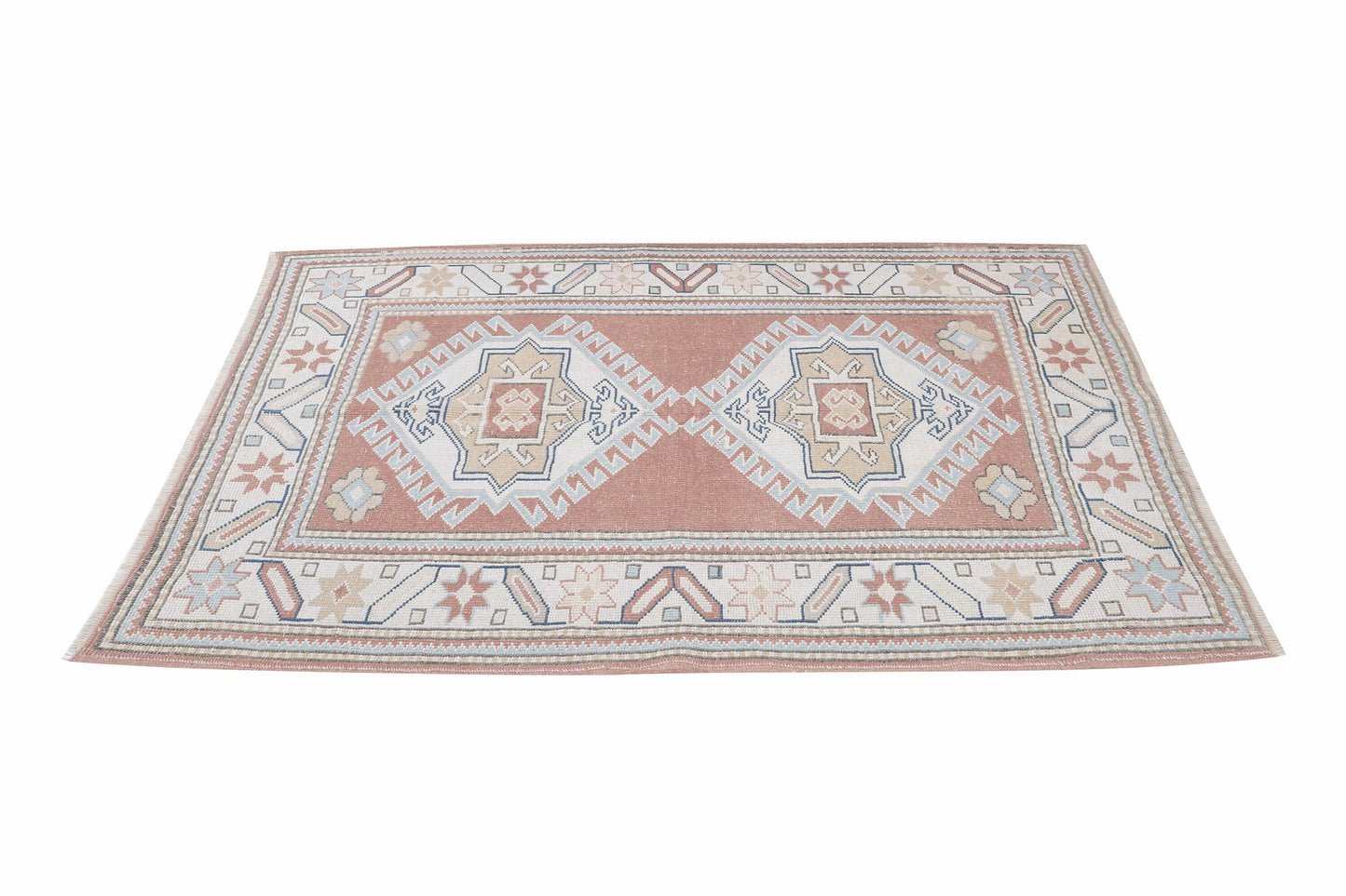 Turkish Rug, Vintage Rug, Handmade Rug, Oushak Rug, Area Rug, Bohemian Rug, Vintage Carpet, Turkey Rug, Rug 4x5, Oushak Carpet, 12283
