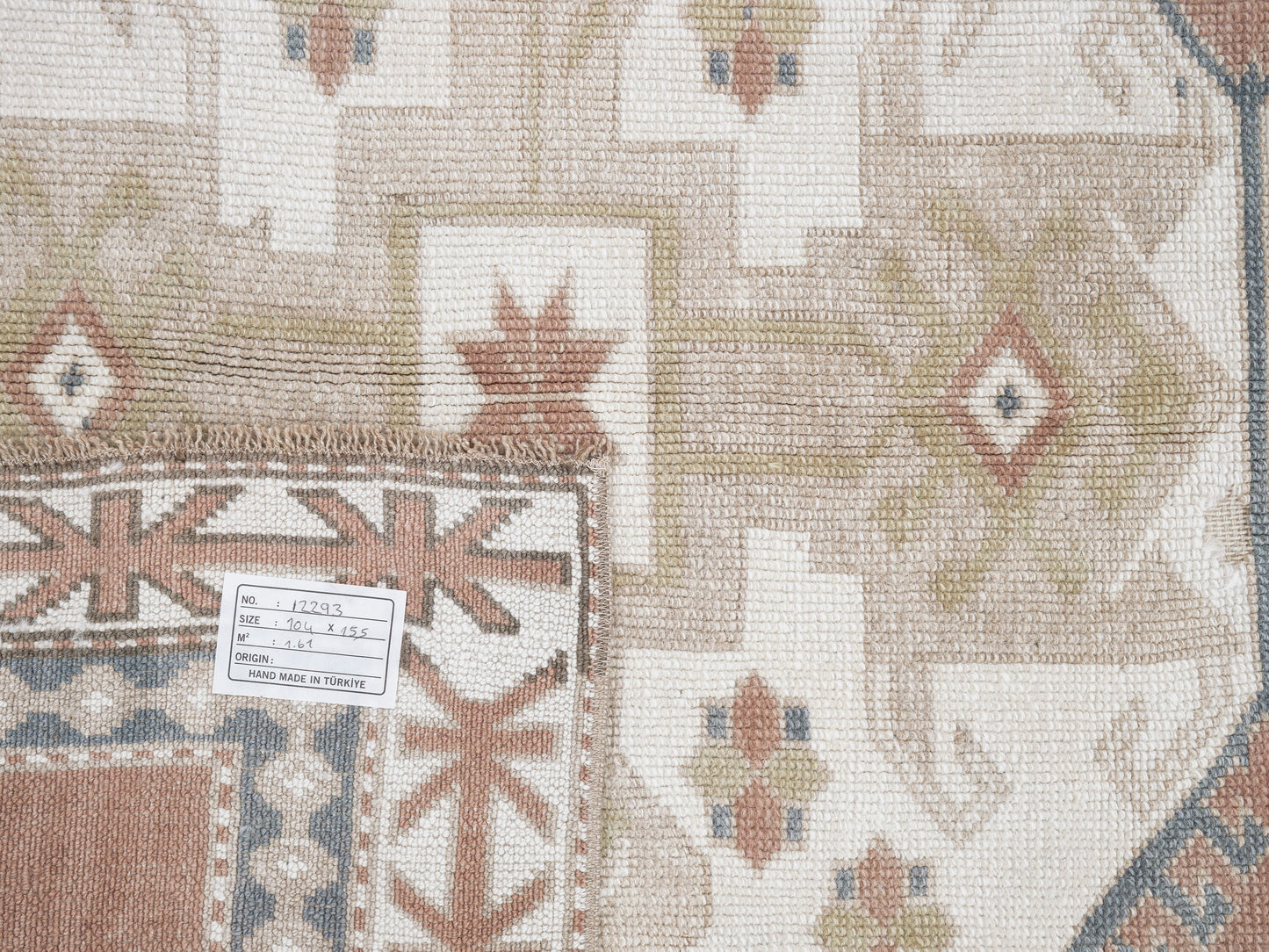 Turkish Vintage Rug, Oushak Area Rug, Handmade Eclectic Rug, Office Rug, Bohemian Rug, Bedroom Rug, Turkey Rug, Rug 3x5, Carpet Rug, 12293