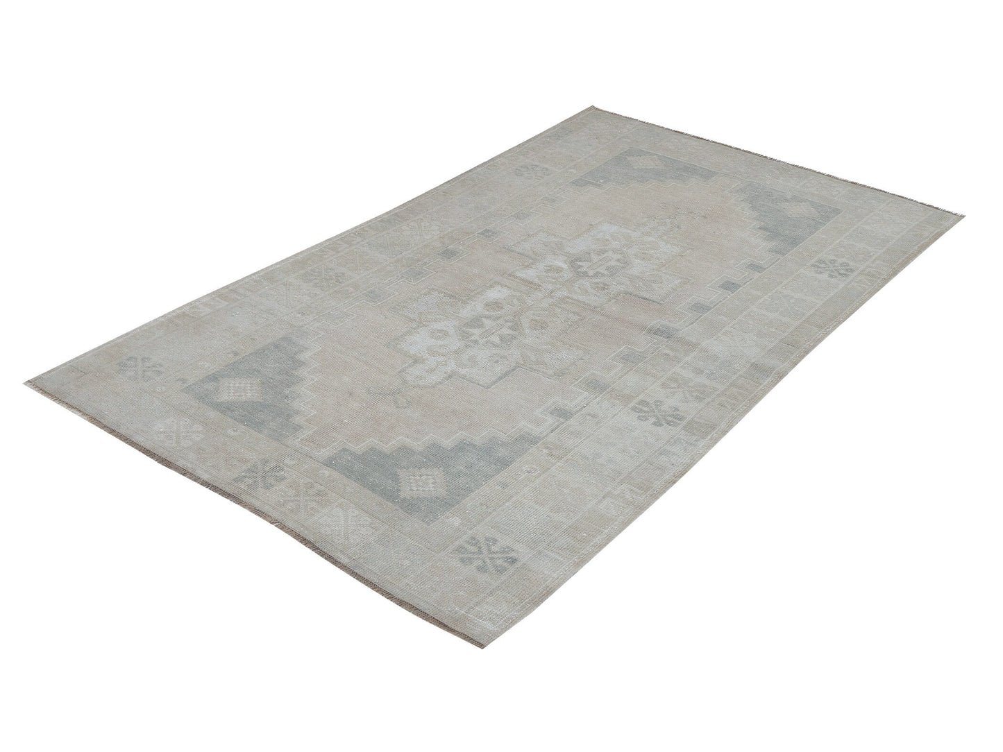 Vintage Handmade Rug, Turkish Oushak Rug, Neutral Area Rug, Living Room Rug, Scandinavian Rug, Vintage Carpet, Rug 4x7, Turkey Rug, 12396