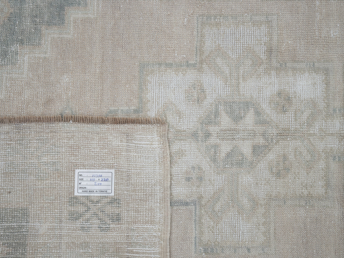 Vintage Handmade Rug, Turkish Oushak Rug, Neutral Area Rug, Living Room Rug, Scandinavian Rug, Vintage Carpet, Rug 4x7, Turkey Rug, 12396