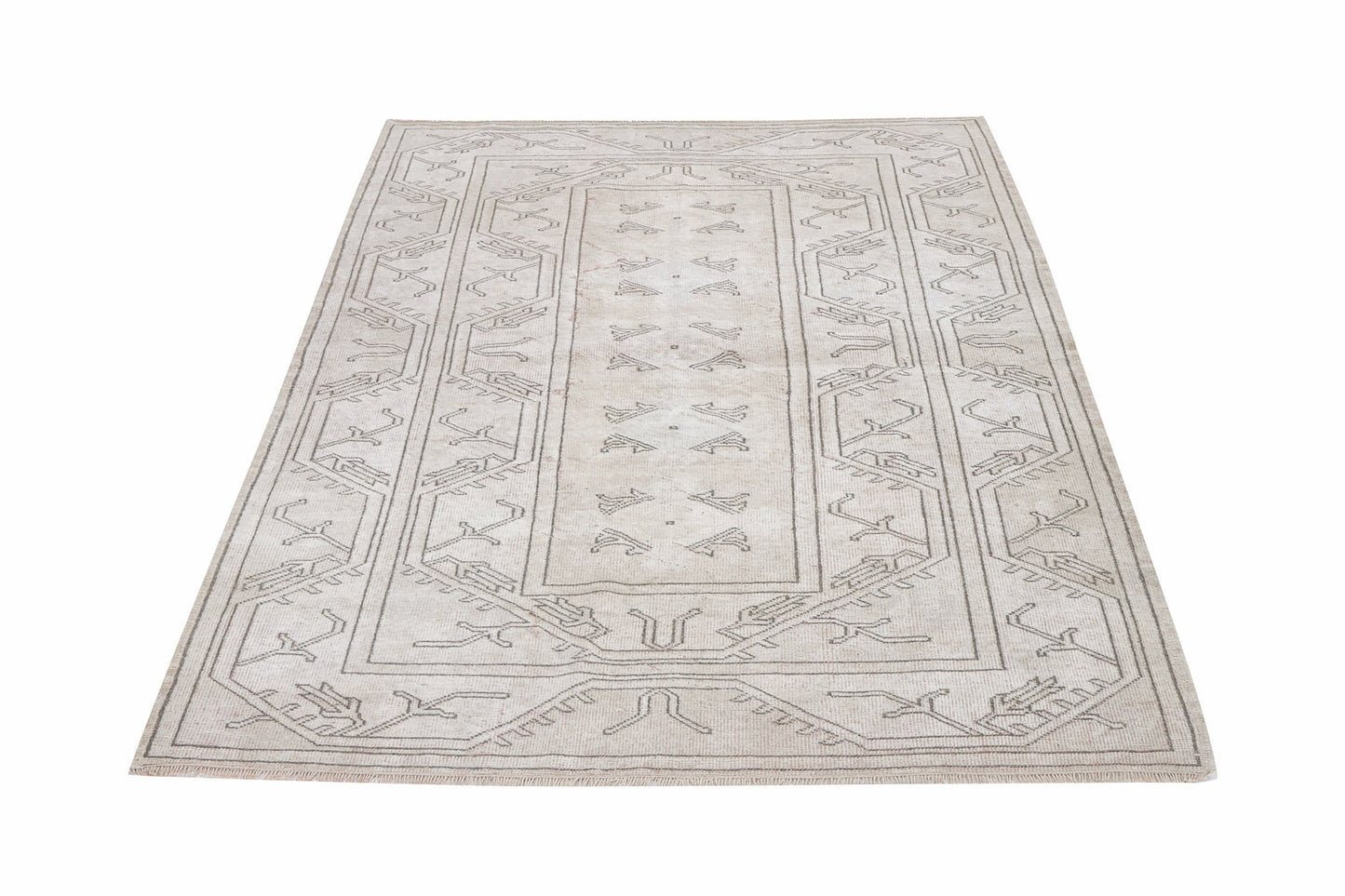 Vintage Rug, Turkish Rug, Oushak Rug, Handmade Rug, Area Rug, Bedroom Rug, Carpet Rug, Primitive Rug, Scandinavian Rug, Rug 4x6, 12359