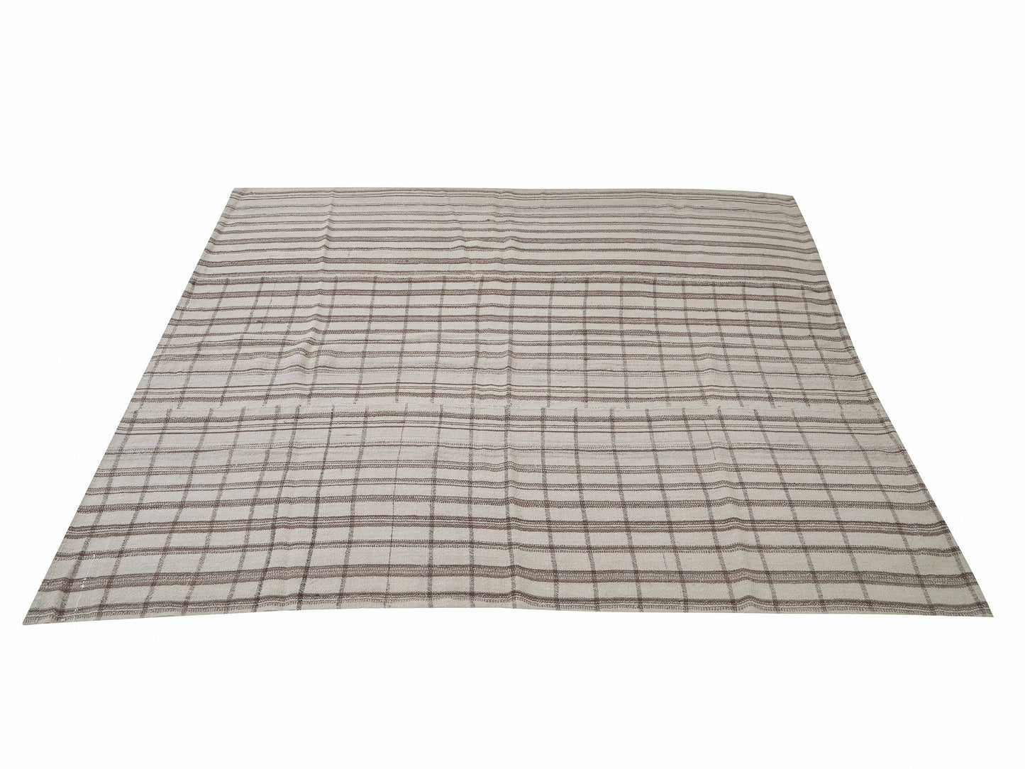Turkish Vintage Kilim Rug, Handmade Striped Kilim Rug, Area Flat Weave Kilim Rug, Scandinavian Rug, Living Room Rug, Kilim Rug 5x6, 12190