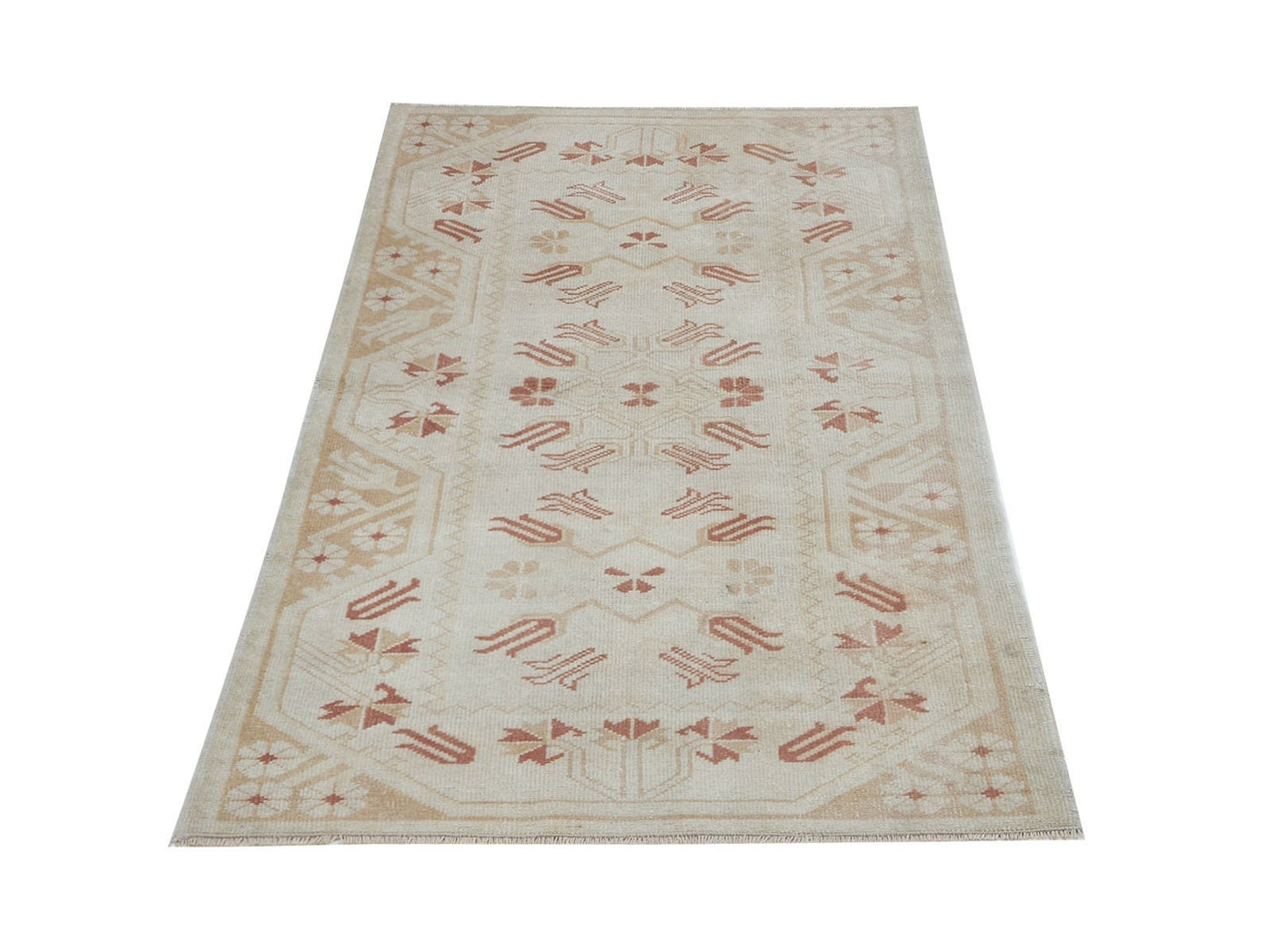 Oushak Rug, Area Rug, Vintage Rug, Handmade Rug, Turkish Rug, Neutral Rug, Scandinavian Rug, Living Room Rug, Turkey Rug, Rug 3x5, 12400