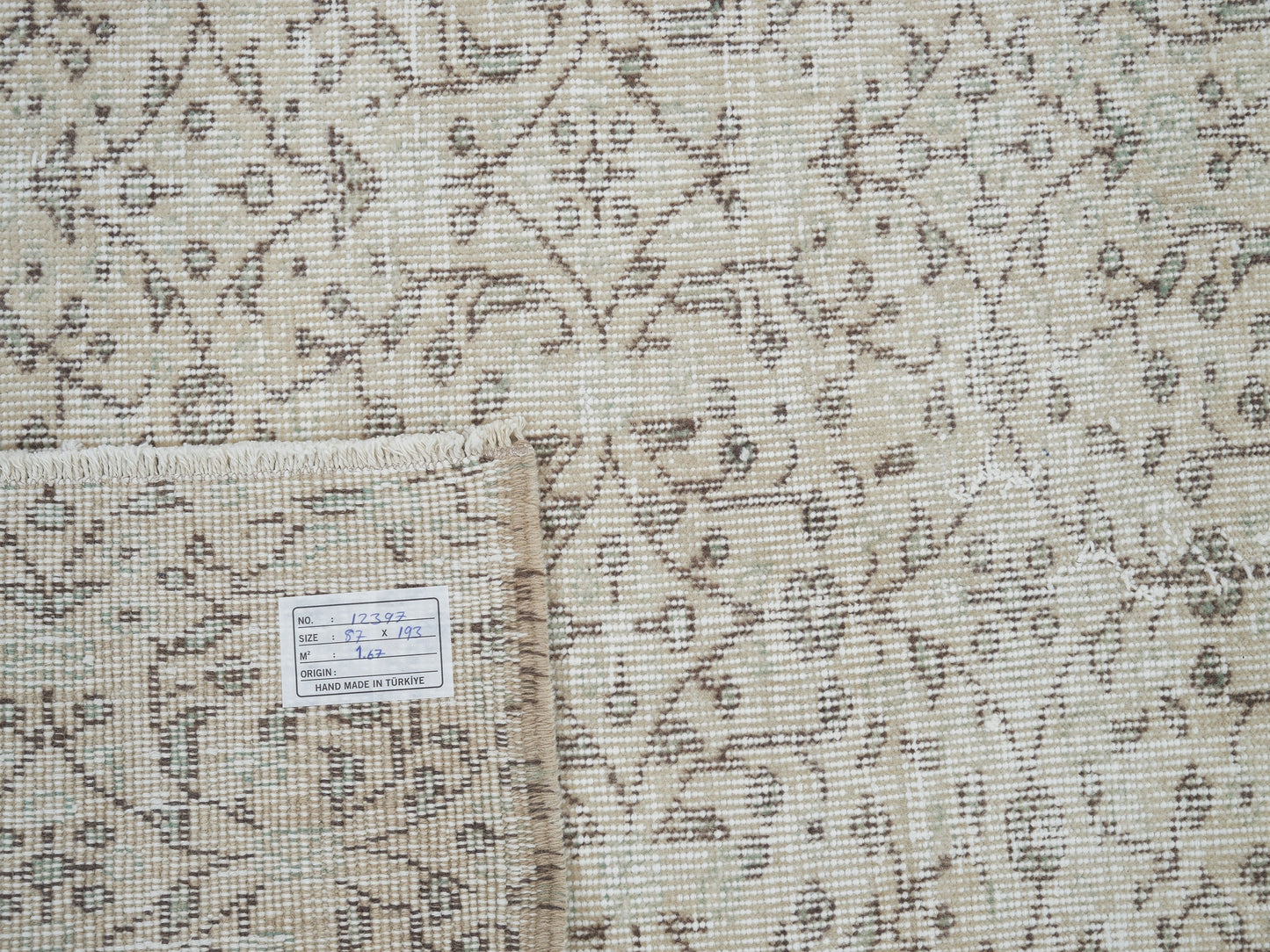 Vintage Rug, Turkish Rug, Oushak Rug, Handmade Rug, Area Rug, Neutral Rug, Primitive Rug,Bedroom Rug, Carpet Rug, Turkey Rug, Rug 3x6, 12397