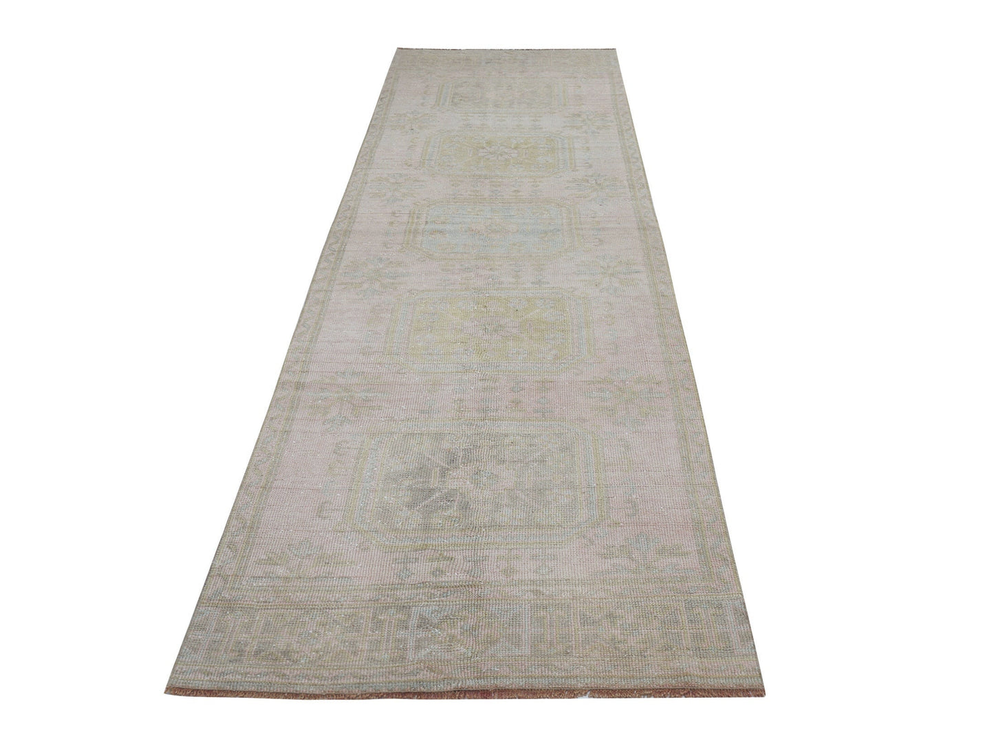 Turkish Vintage Runner Rug, Oushak Runner, Handmade Antique Runner Rug, Rug Runner, Carpet Runner, Hallway Runner, Runner Rug 3x12, 12403